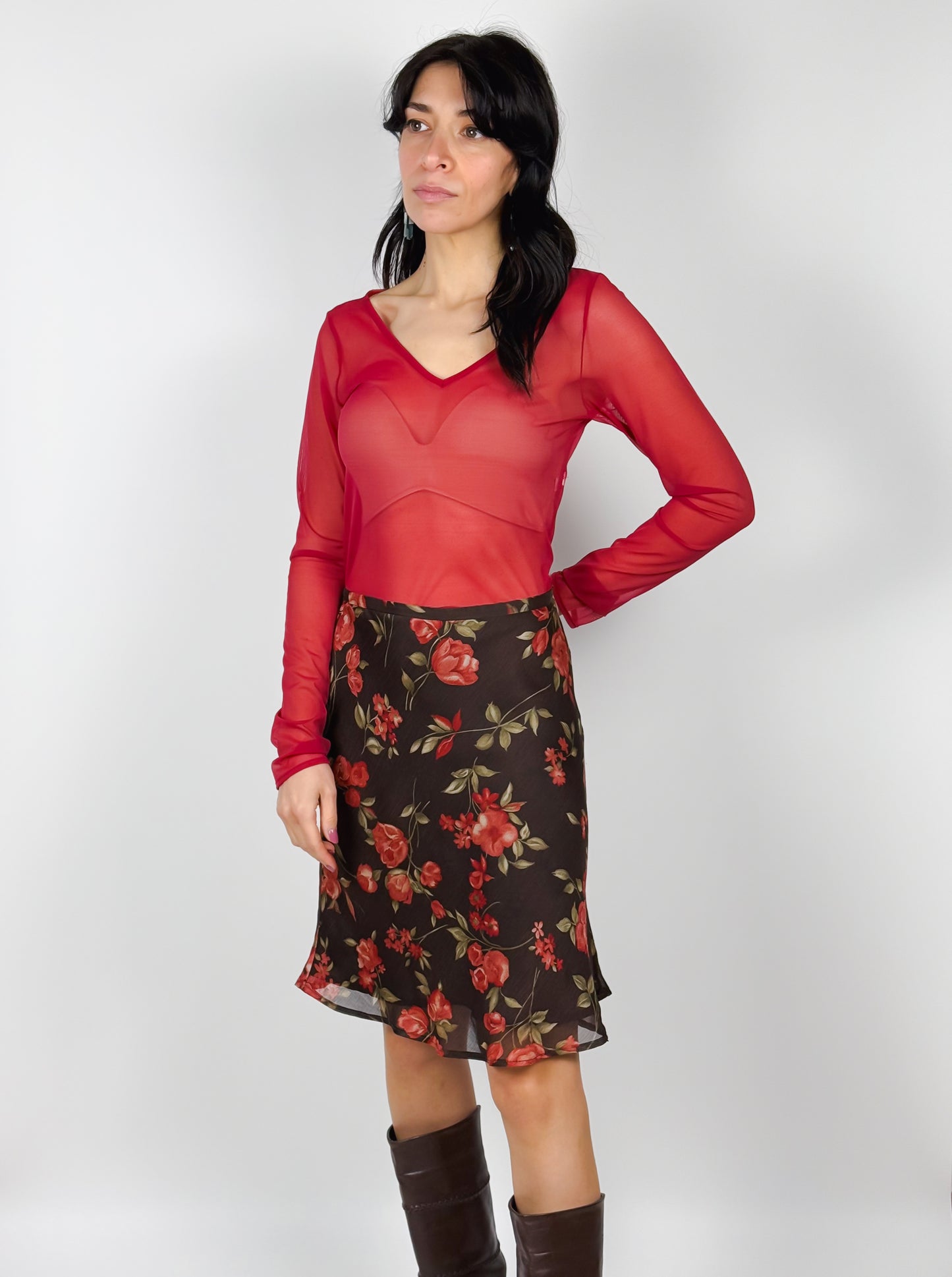 GONNA FIORI ROSSI Y2K