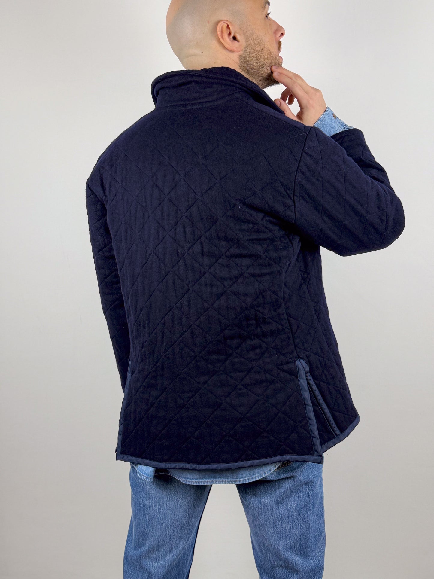 Giacca Trapuntata Lavenham Vintage - Lana Vergine e Alpaca Made in England