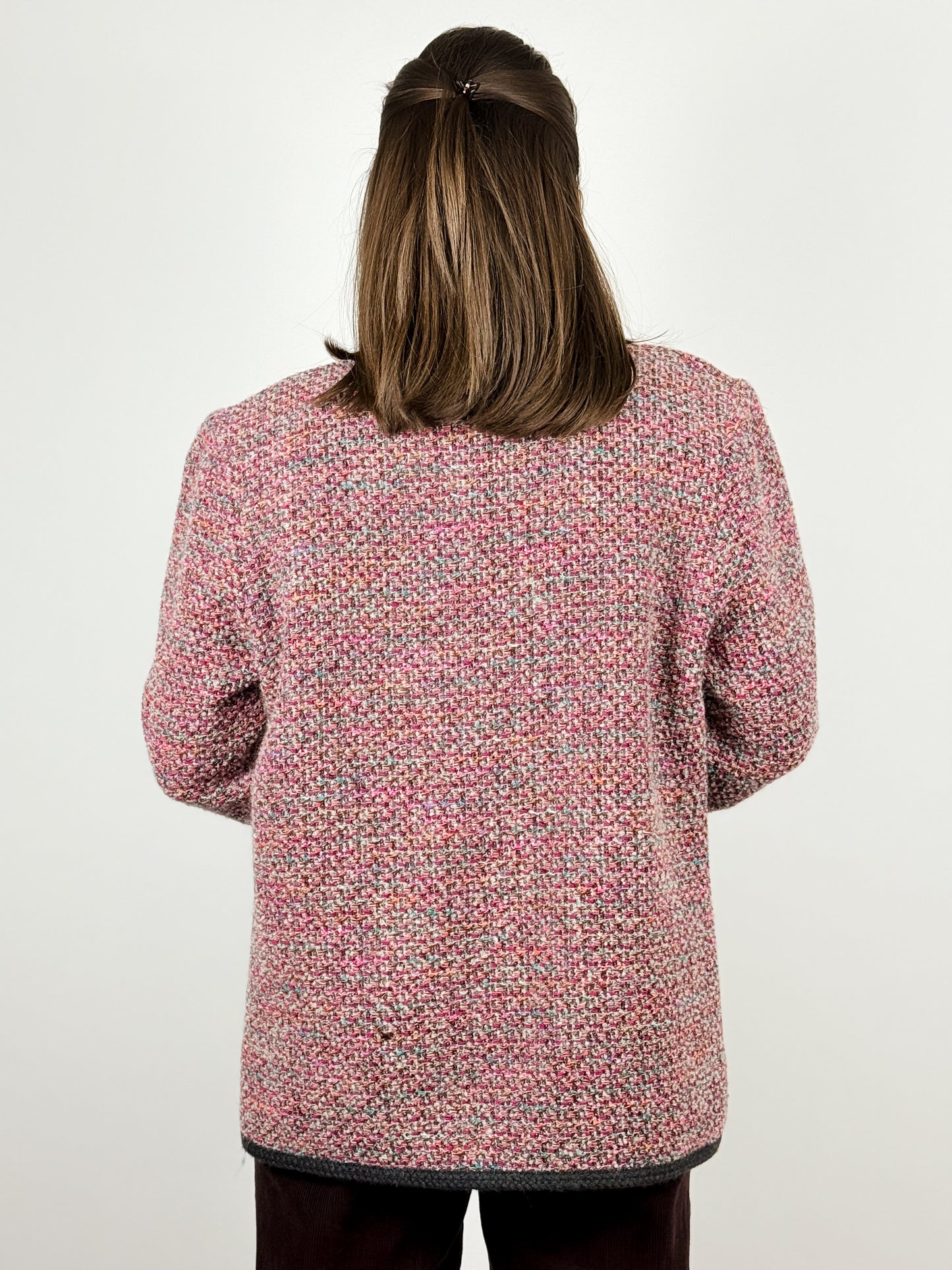 Giacca Vintage Rosa a Collo Tondo