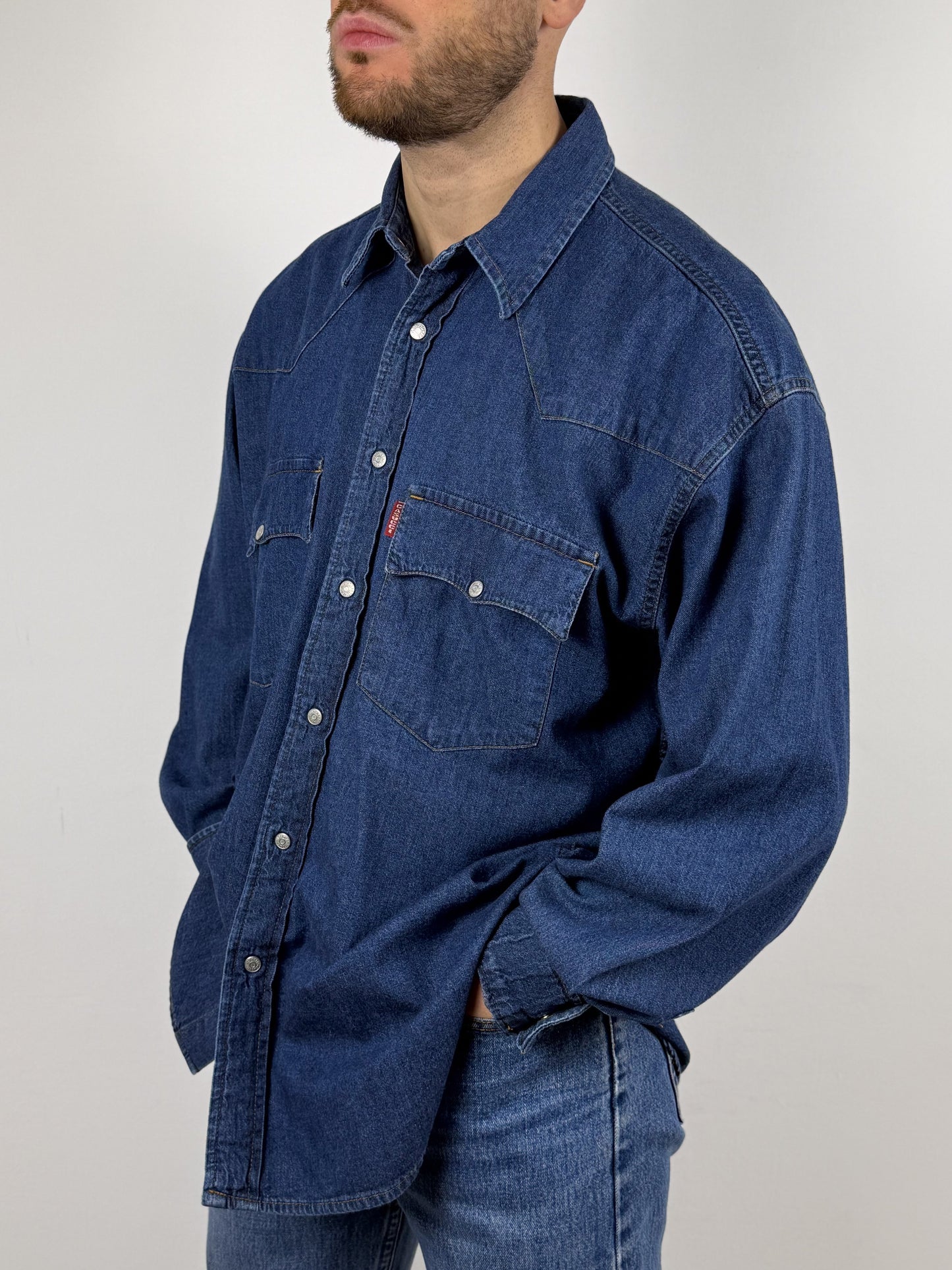 CHEMISE EN JEAN DÉLAVÉ FONCÉ CASUCCI