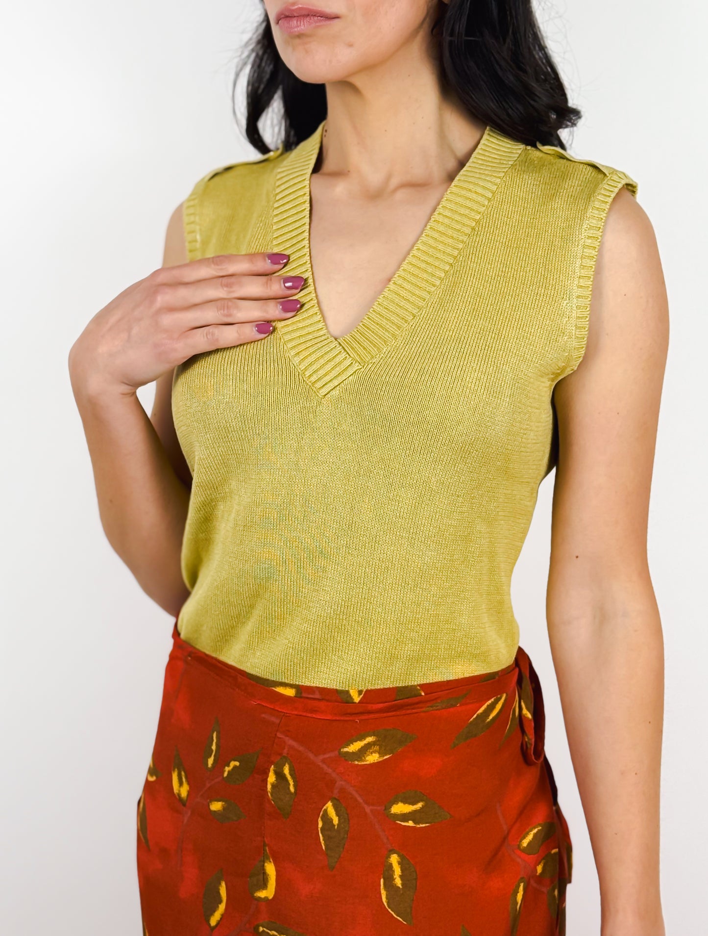 GILET VINTAGE IN MAGLINA DI SETA