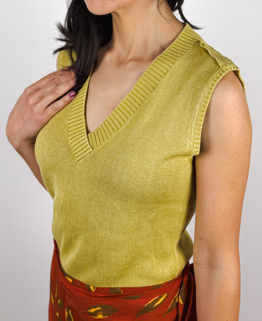 GILET VINTAGE IN MAGLINA DI SETA