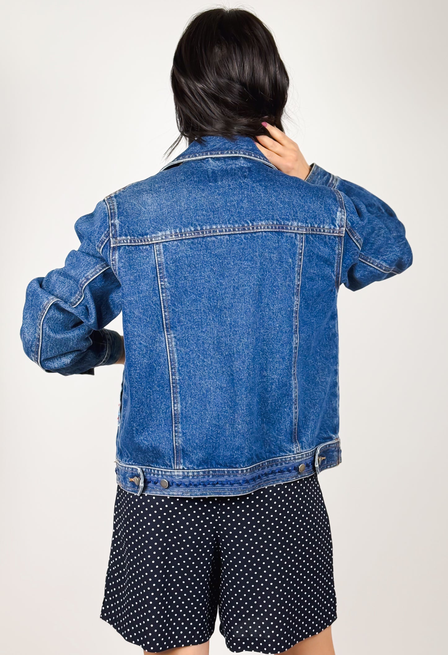 GIACCA JEANS ANNI '90 RICAMI