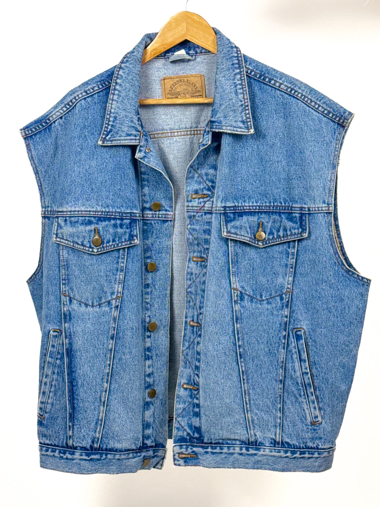 Gilet di jeans vintage anni '90 Arizona Jeans – Denim chiaro