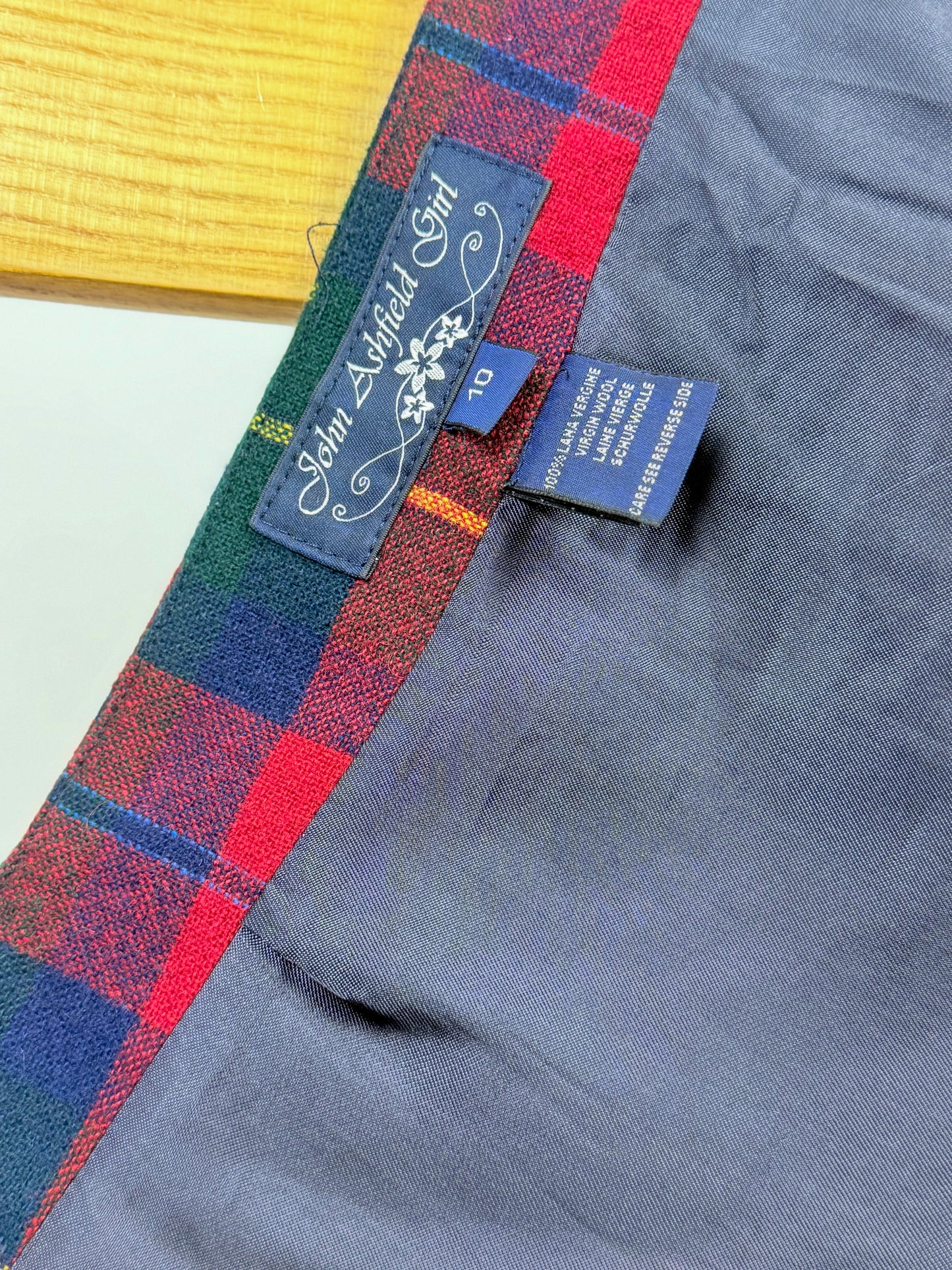 JUPE TARTAN EN LAINE VIERGE