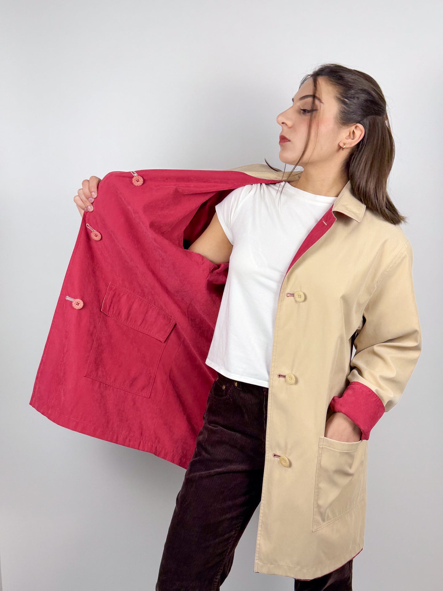 TRENCH SCAMOSCIATO REVERSIBILE