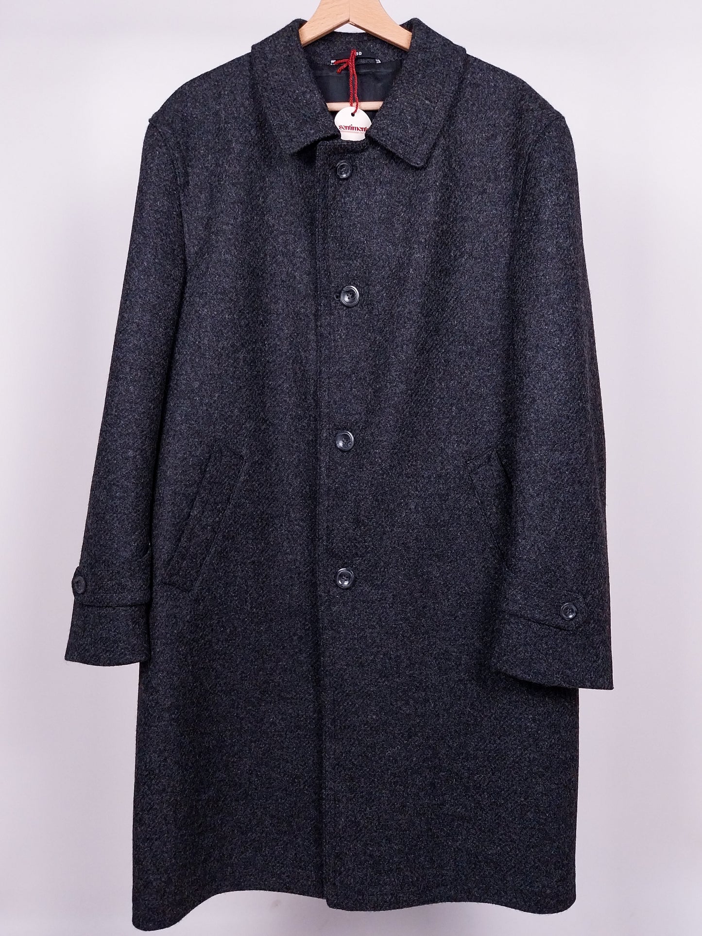 Cappotto grigio vintage in lana