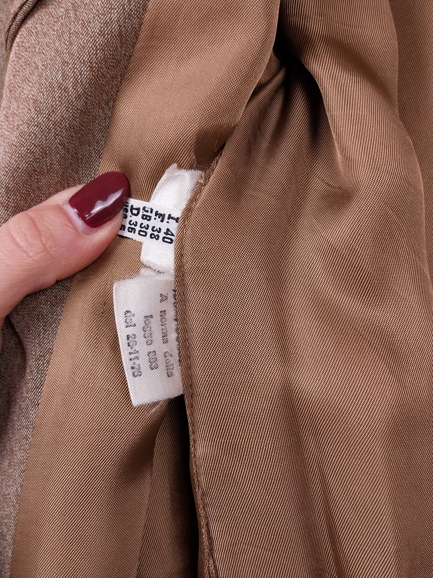 Trench donna Vintage Anni ’80 in Cotone – Beige Cammello – Made in Italy