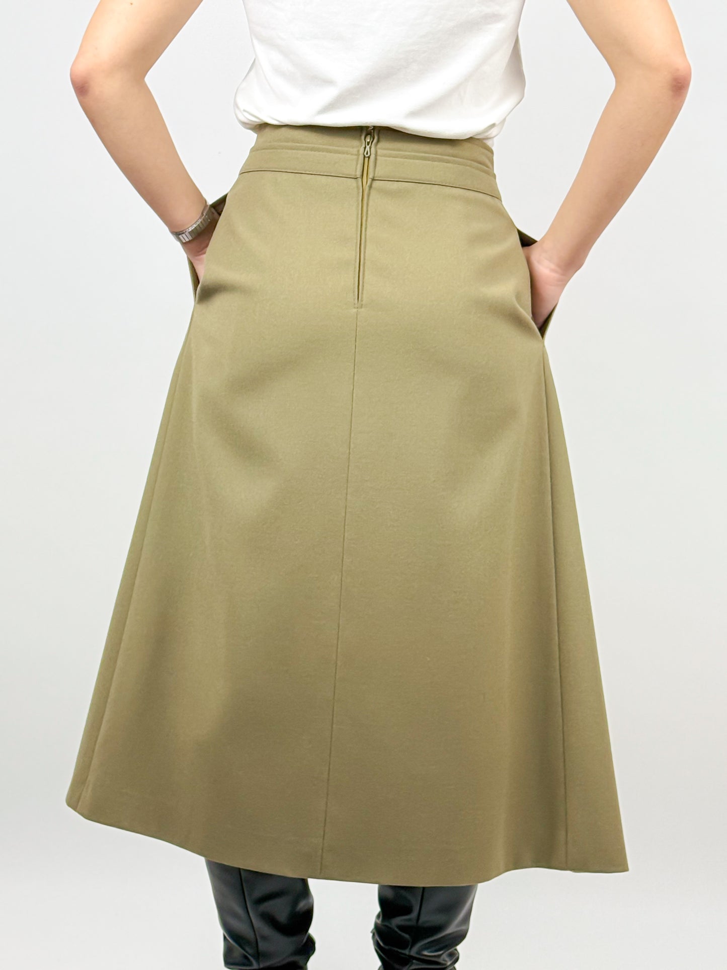 Gonna Midi Vintage Anni '70 a Pieghe