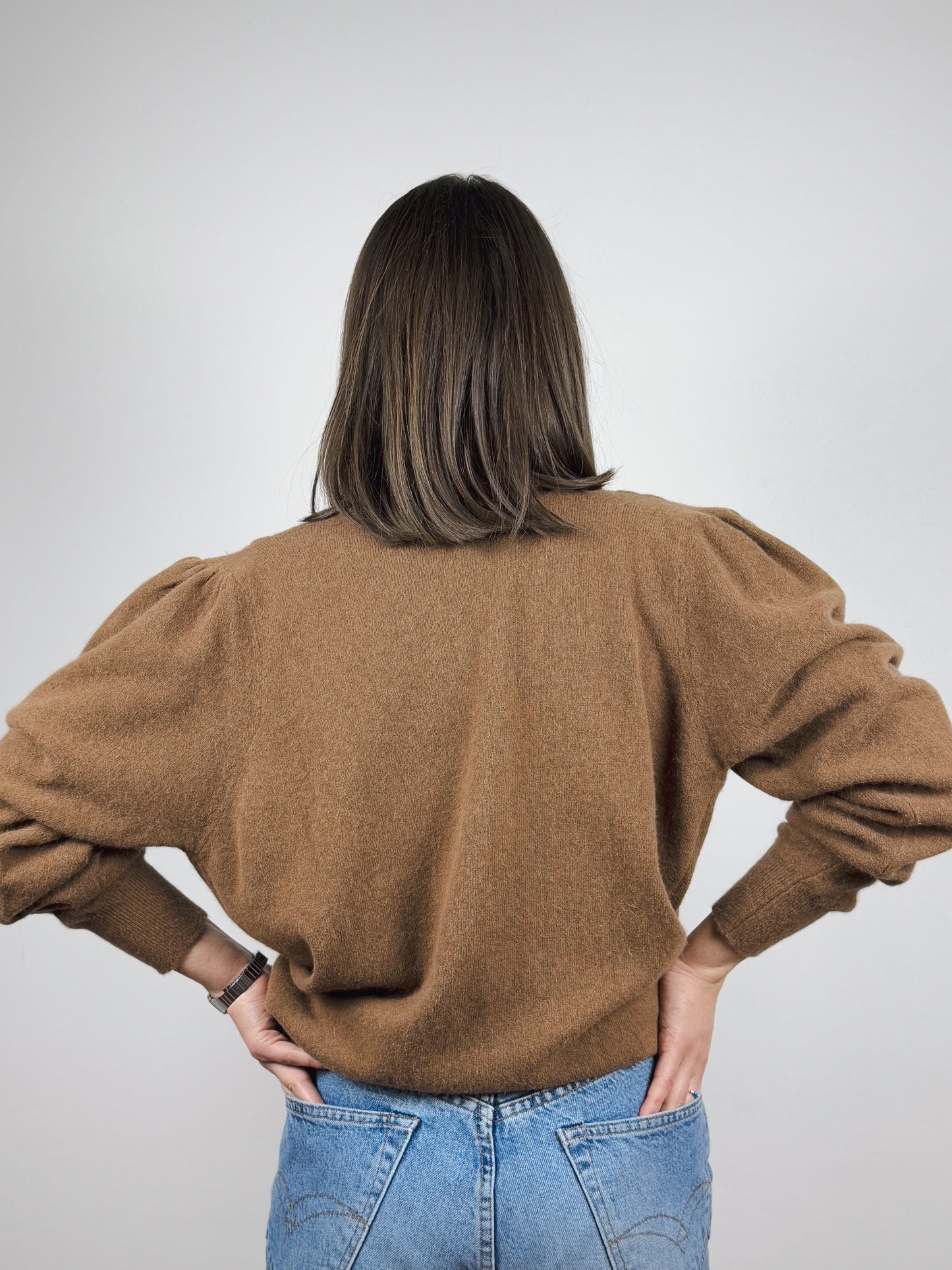 ANGORA SWEATER WITH CROSSOVER