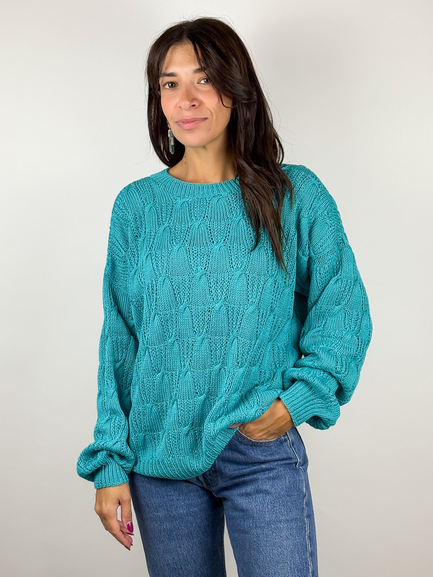 Maglioncino in cotone vintage - fatto a mano