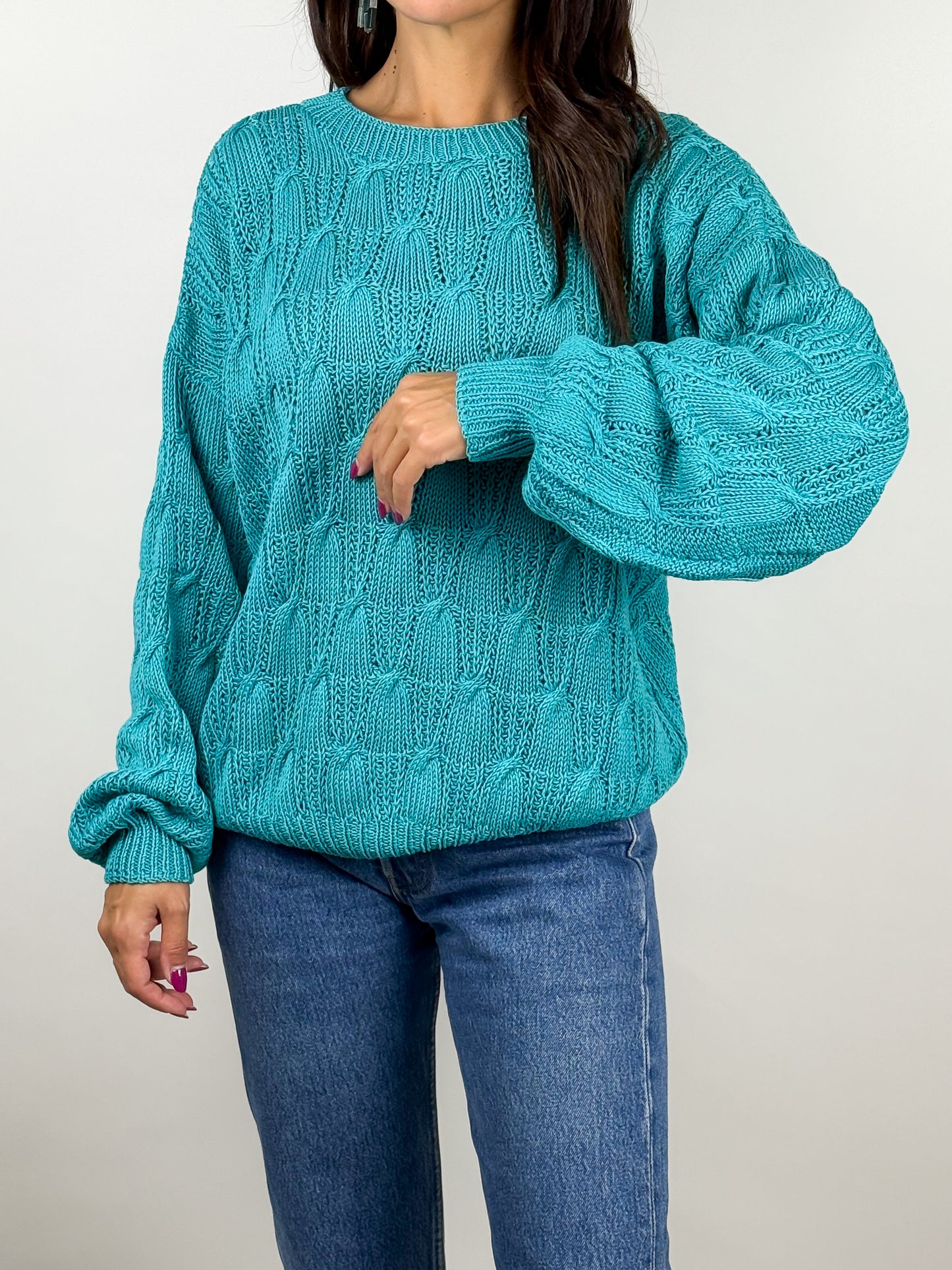 Maglioncino in cotone vintage - fatto a mano