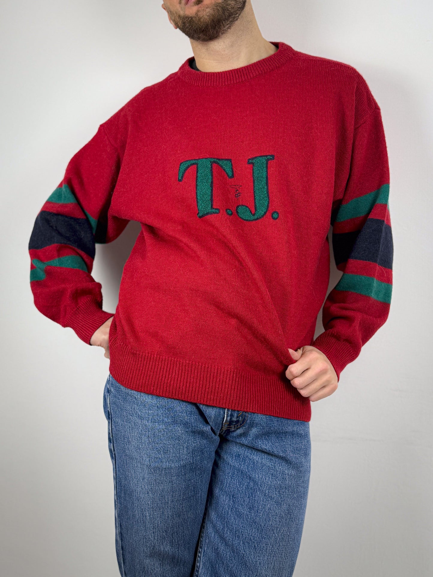 Pullover Trussardi Jeans Vintage - Lusso Italiano in Alpaca e Lana