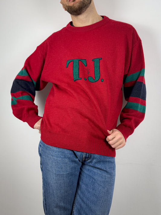 Pullover Trussardi Jeans Vintage - Lusso Italiano in Alpaca e Lana