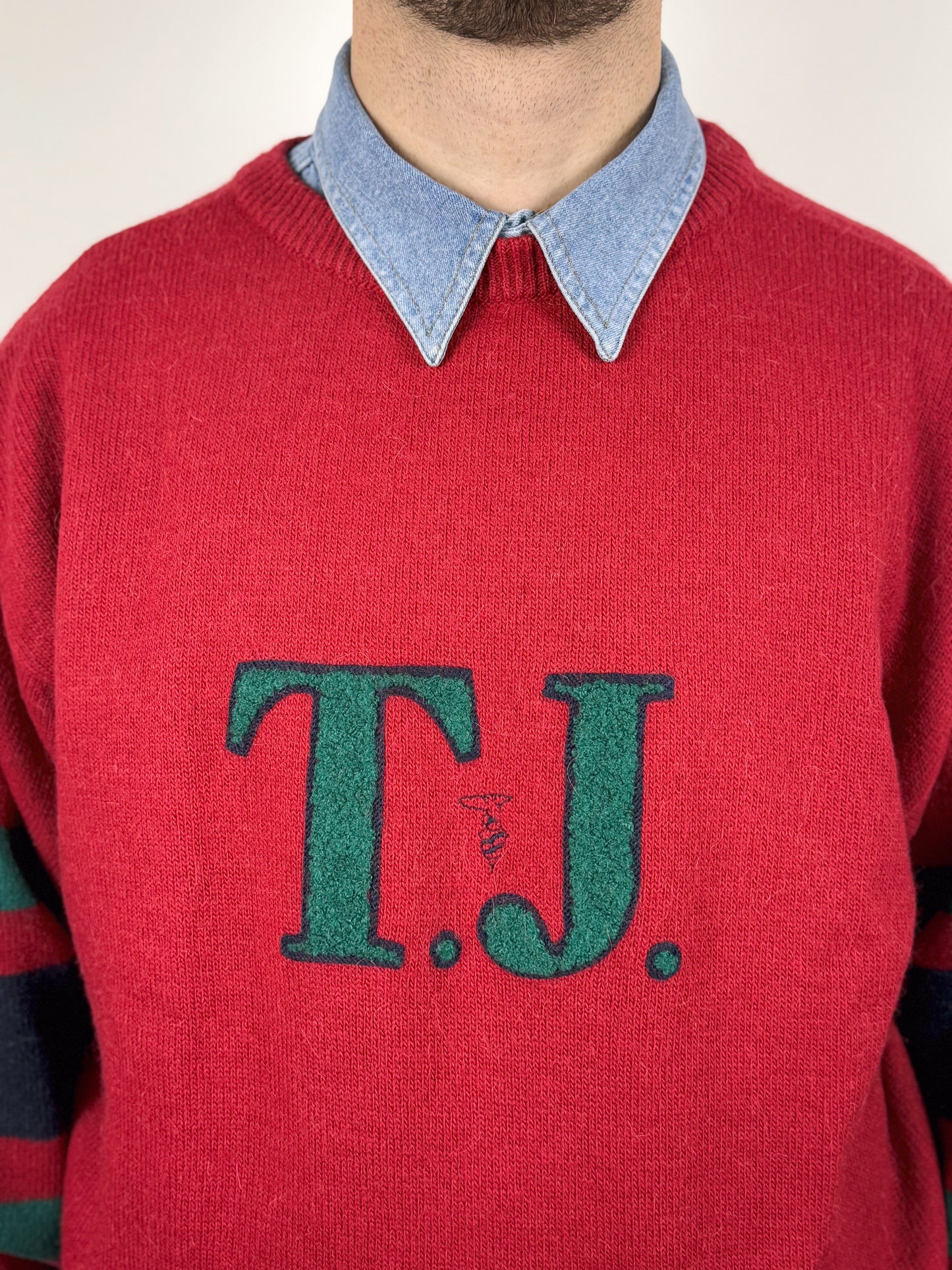 Pullover Trussardi Jeans Vintage - Lusso Italiano in Alpaca e Lana