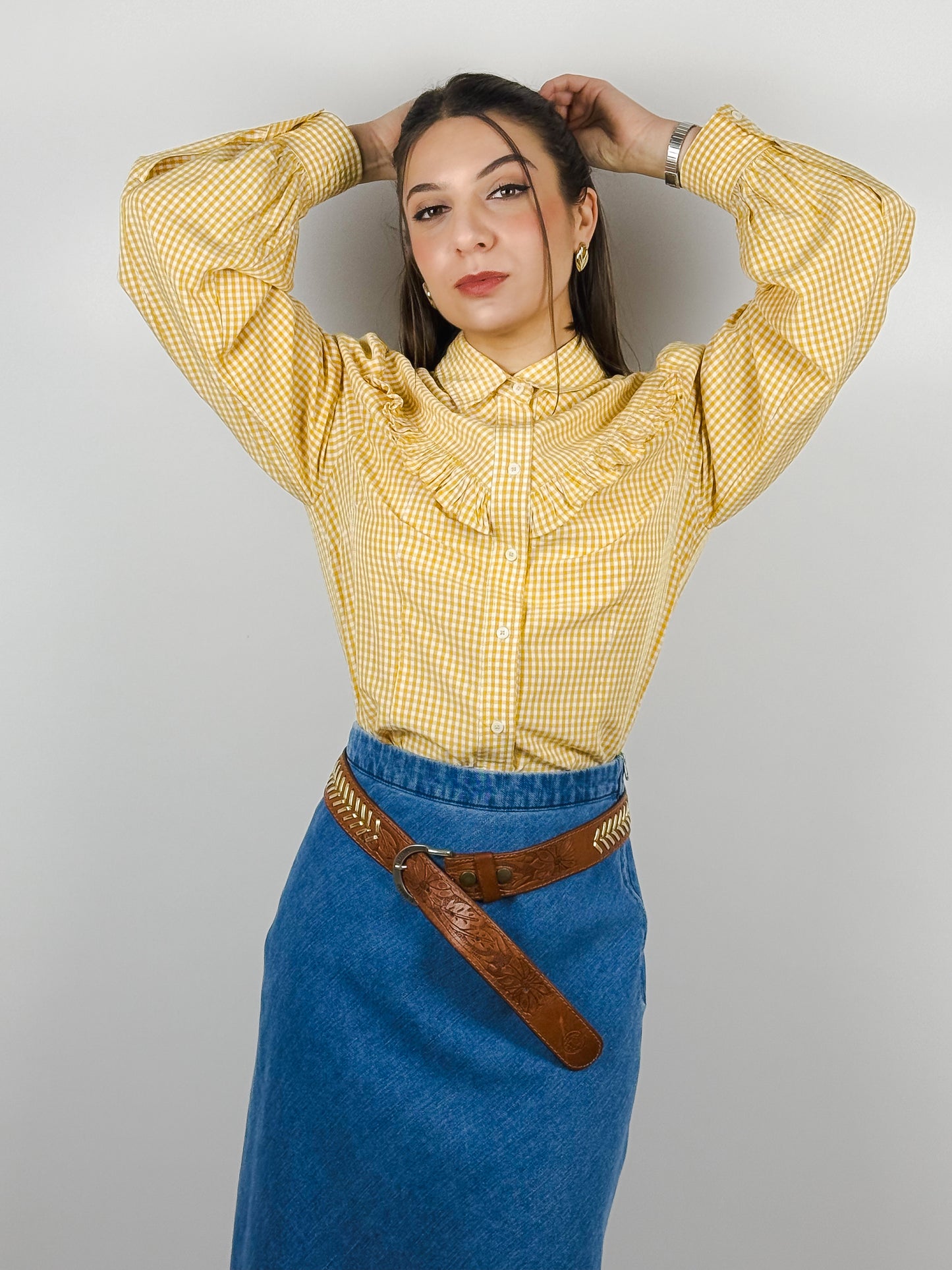 CAMICIA GAS FANTASIA VICHY GIALLA