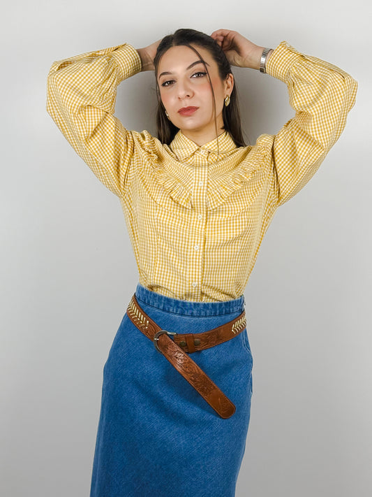 CAMICIA GAS FANTASIA VICHY GIALLA