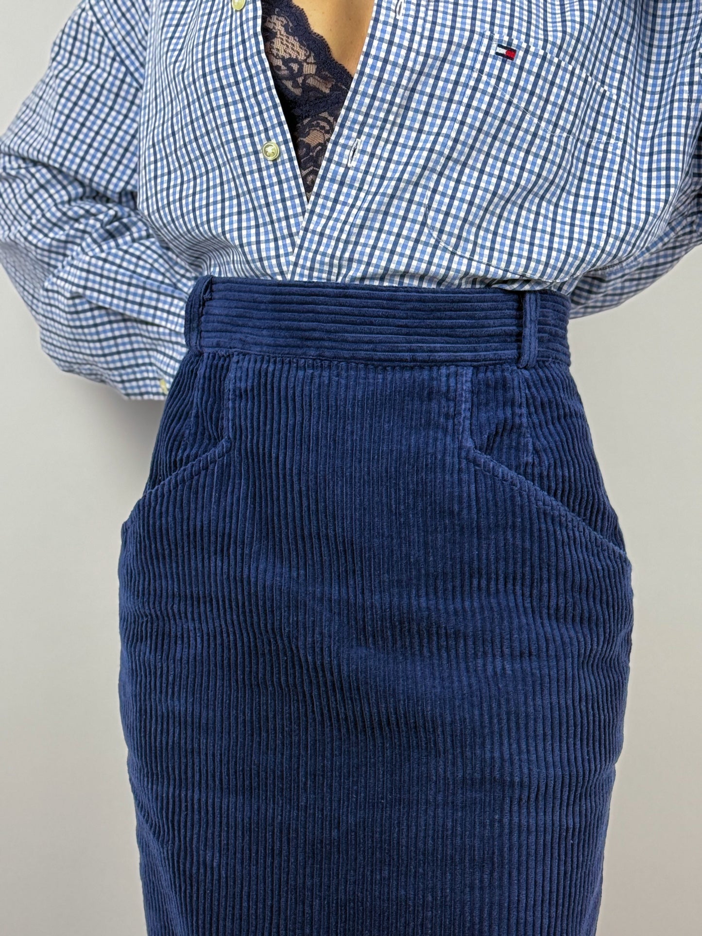 JUPE EN VELOURS CÔTELÉ