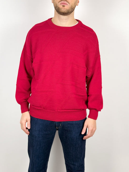 Pullover Vintage Anni '90 Rosso Fragola
