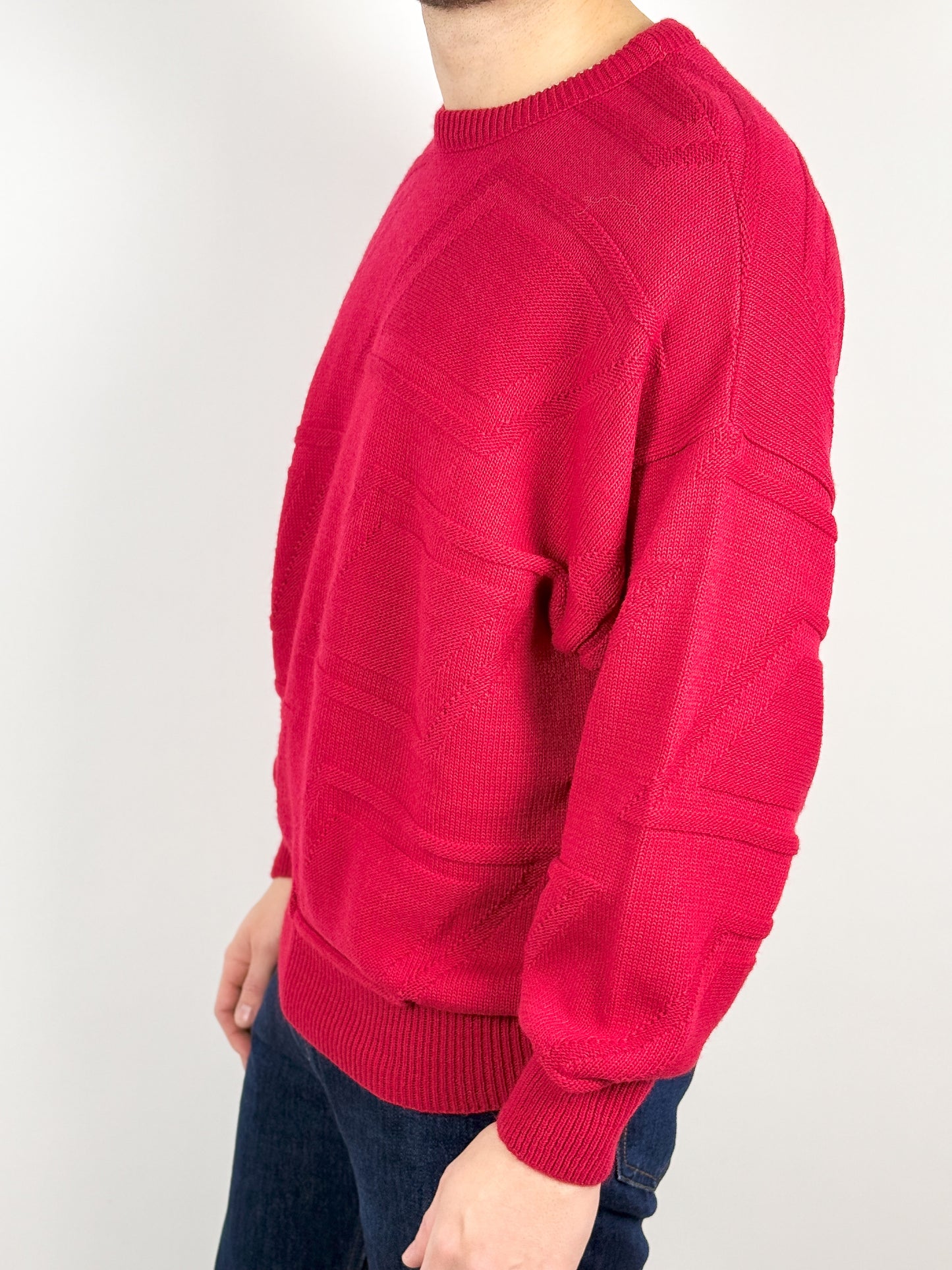 Pullover Vintage Anni '90 Rosso Fragola