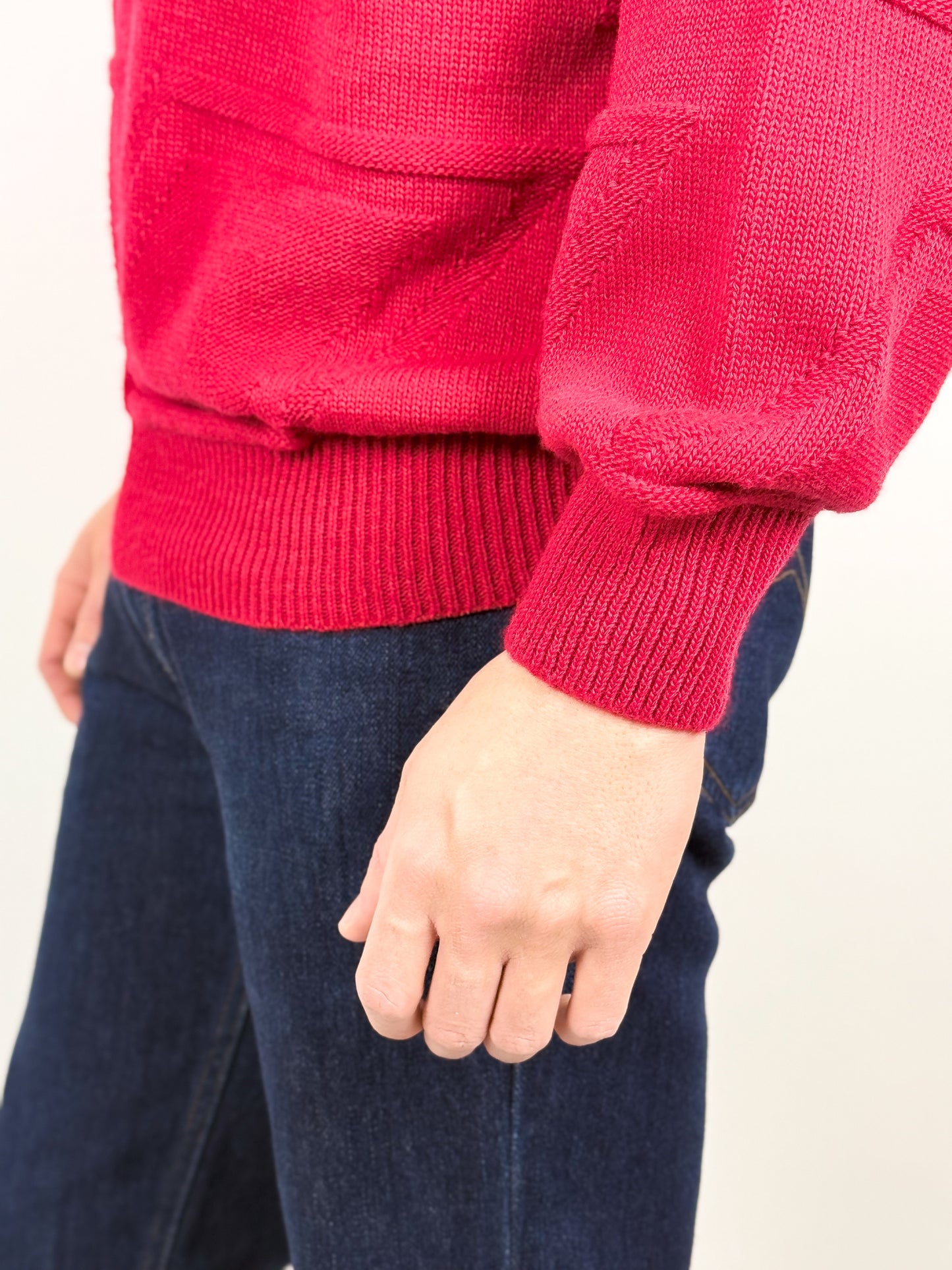 Pullover Vintage Anni '90 Rosso Fragola