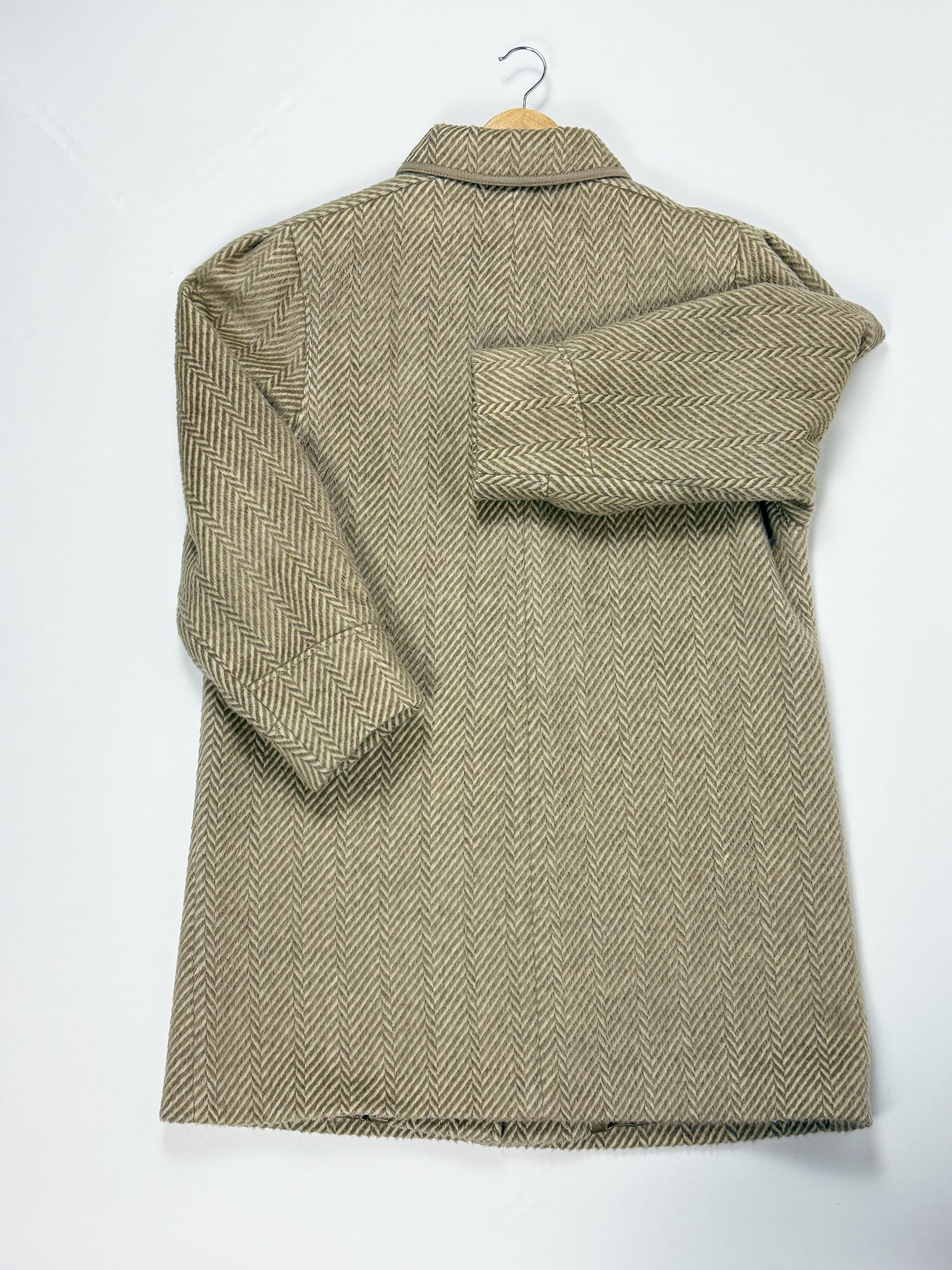 HERRINGBONE MOHAIR COAT