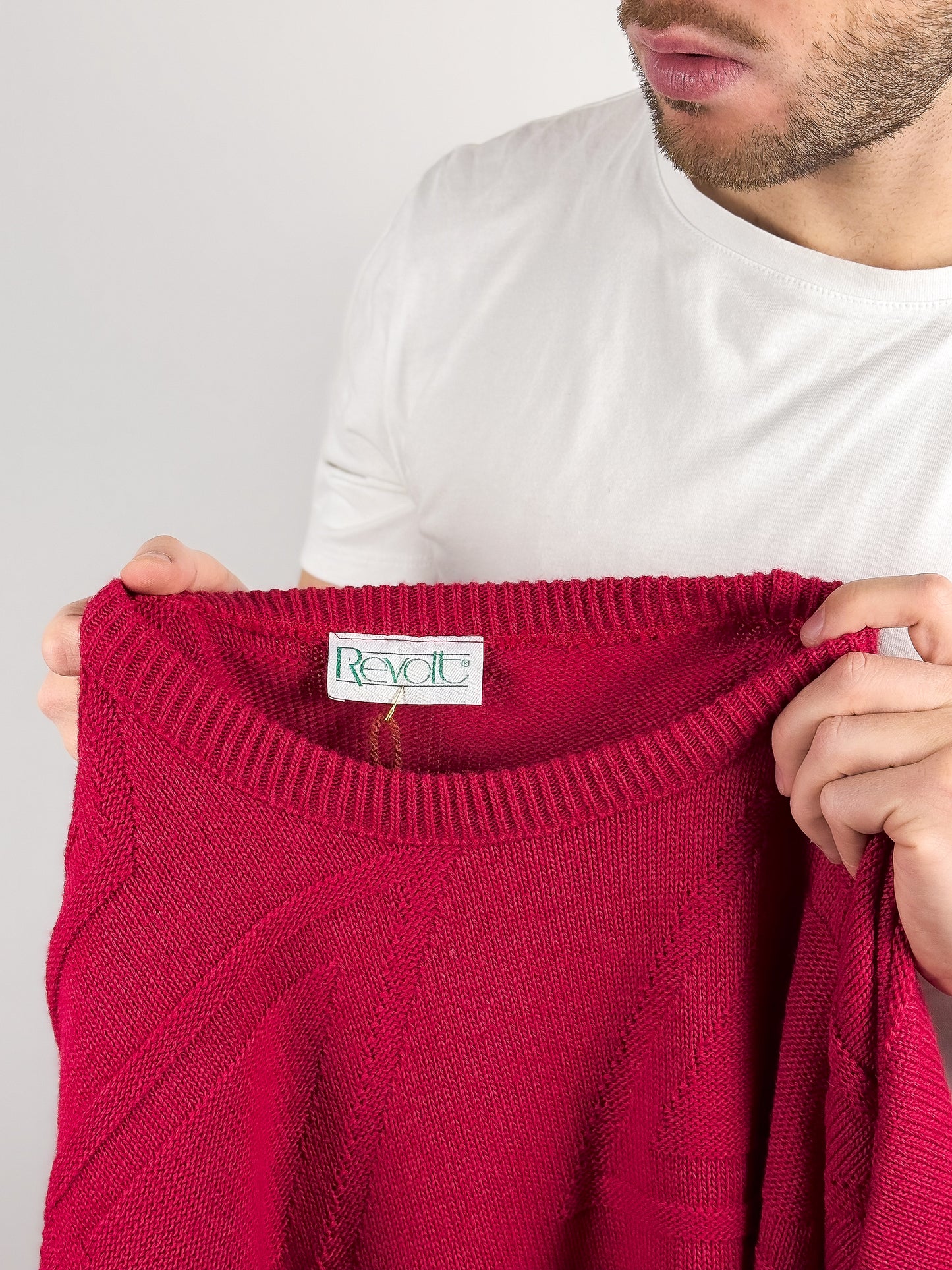 Pullover Vintage Anni '90 Rosso Fragola