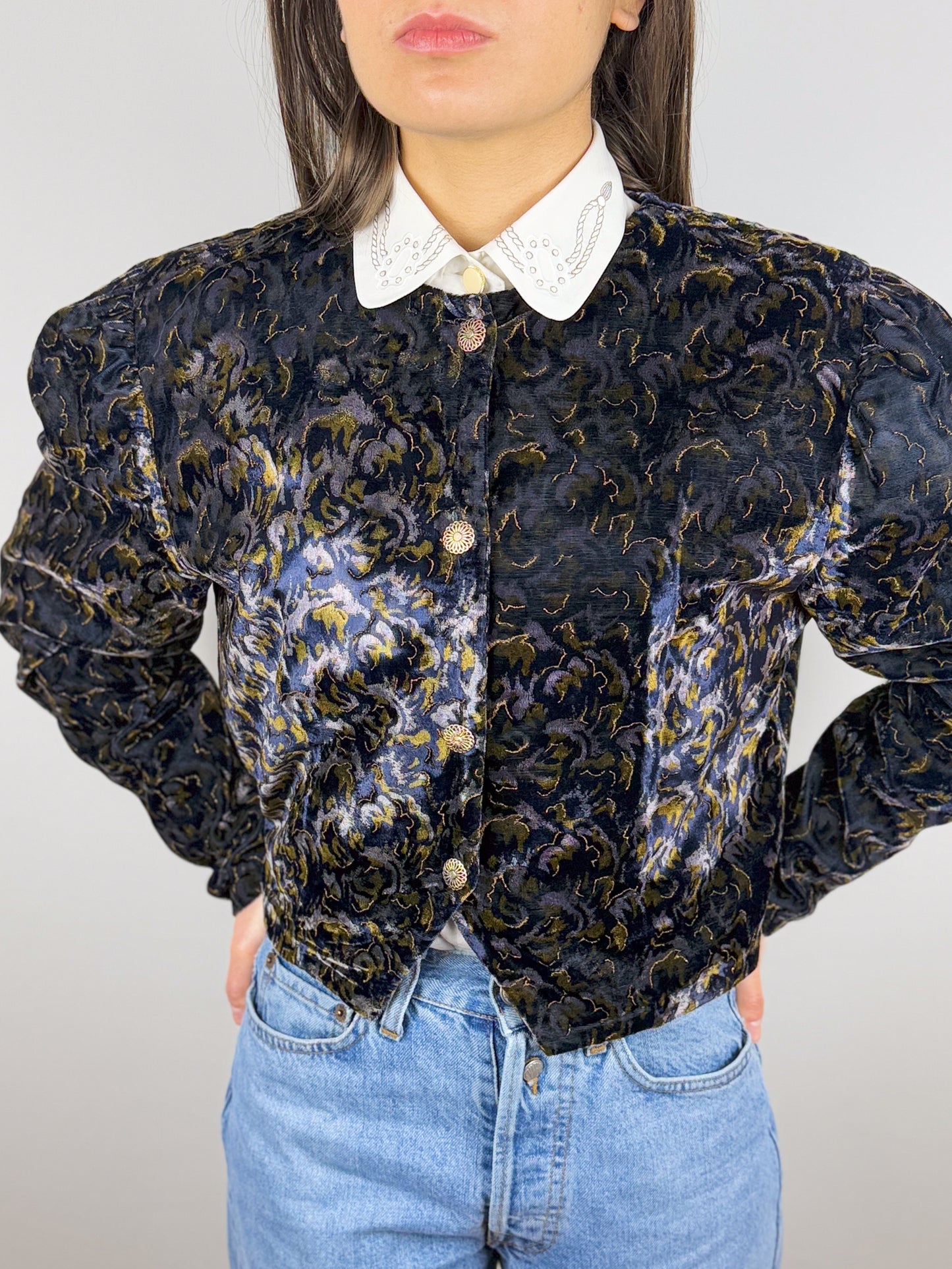 VESTE EN VELOURS DES ANNÉES 80