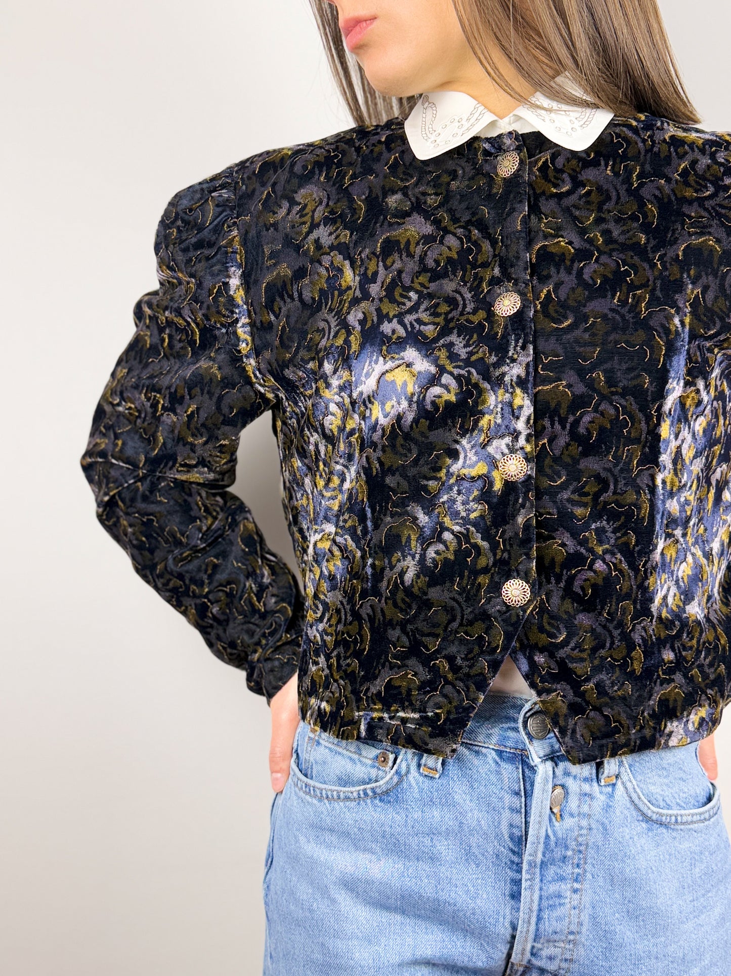 VESTE EN VELOURS DES ANNÉES 80