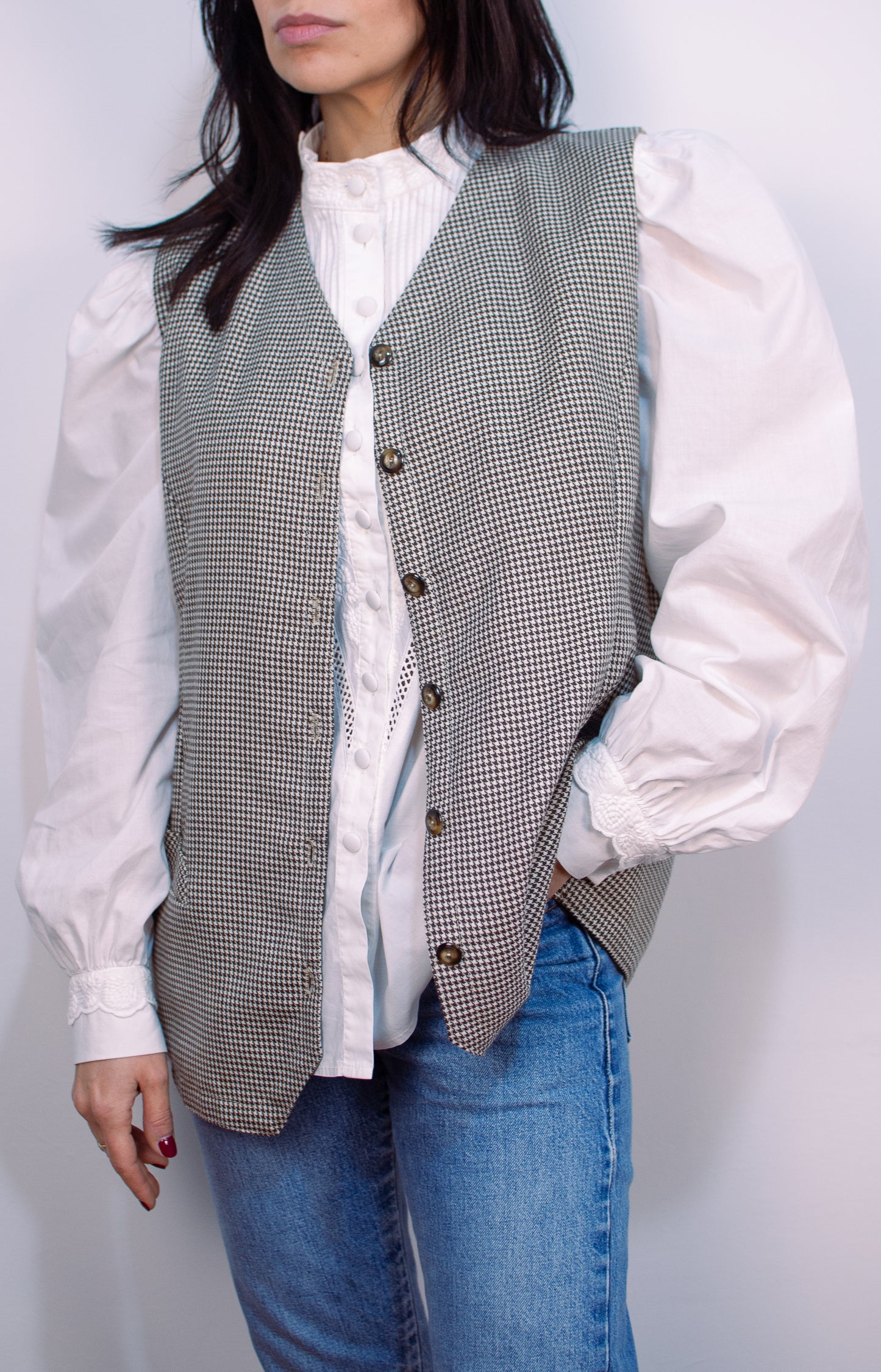 GILET SARTORIALE PIED DE POULE