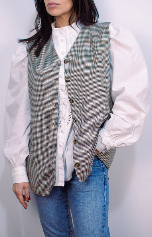 GILET SARTORIALE PIED DE POULE