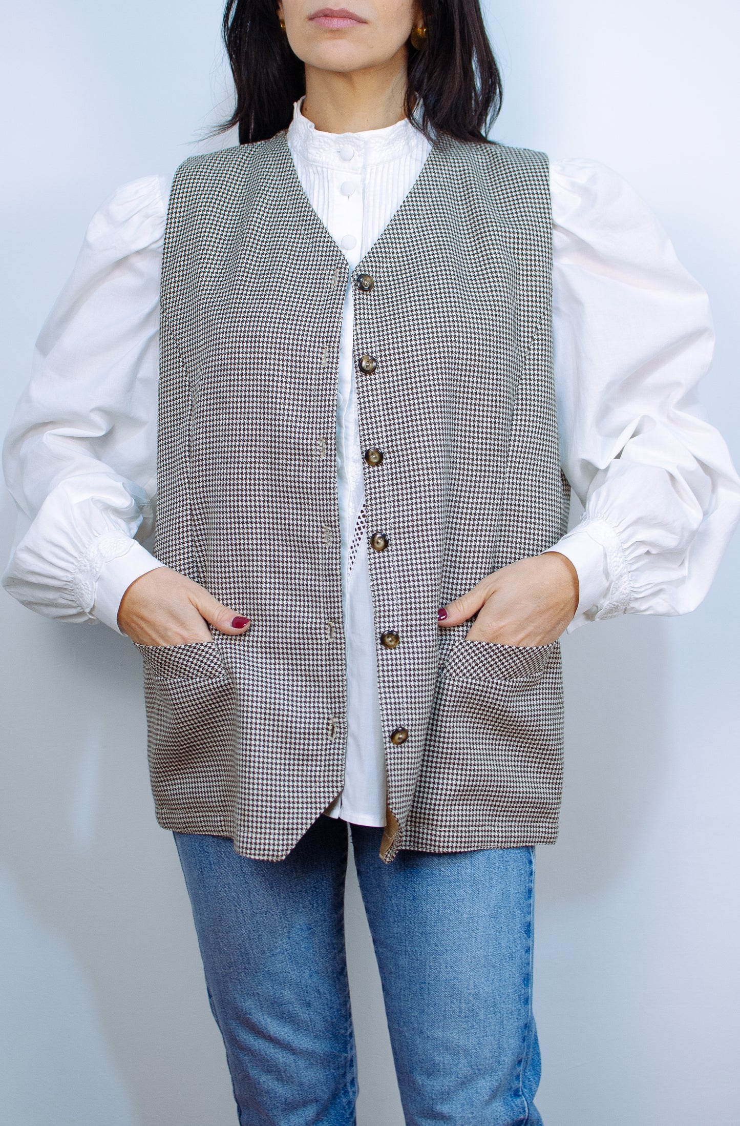 GILET SARTORIALE PIED DE POULE