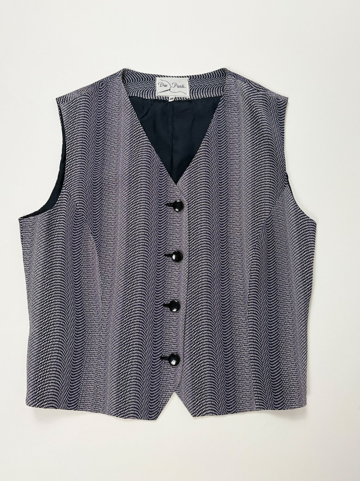 GILET A FANTASIA BLU VINTAGE