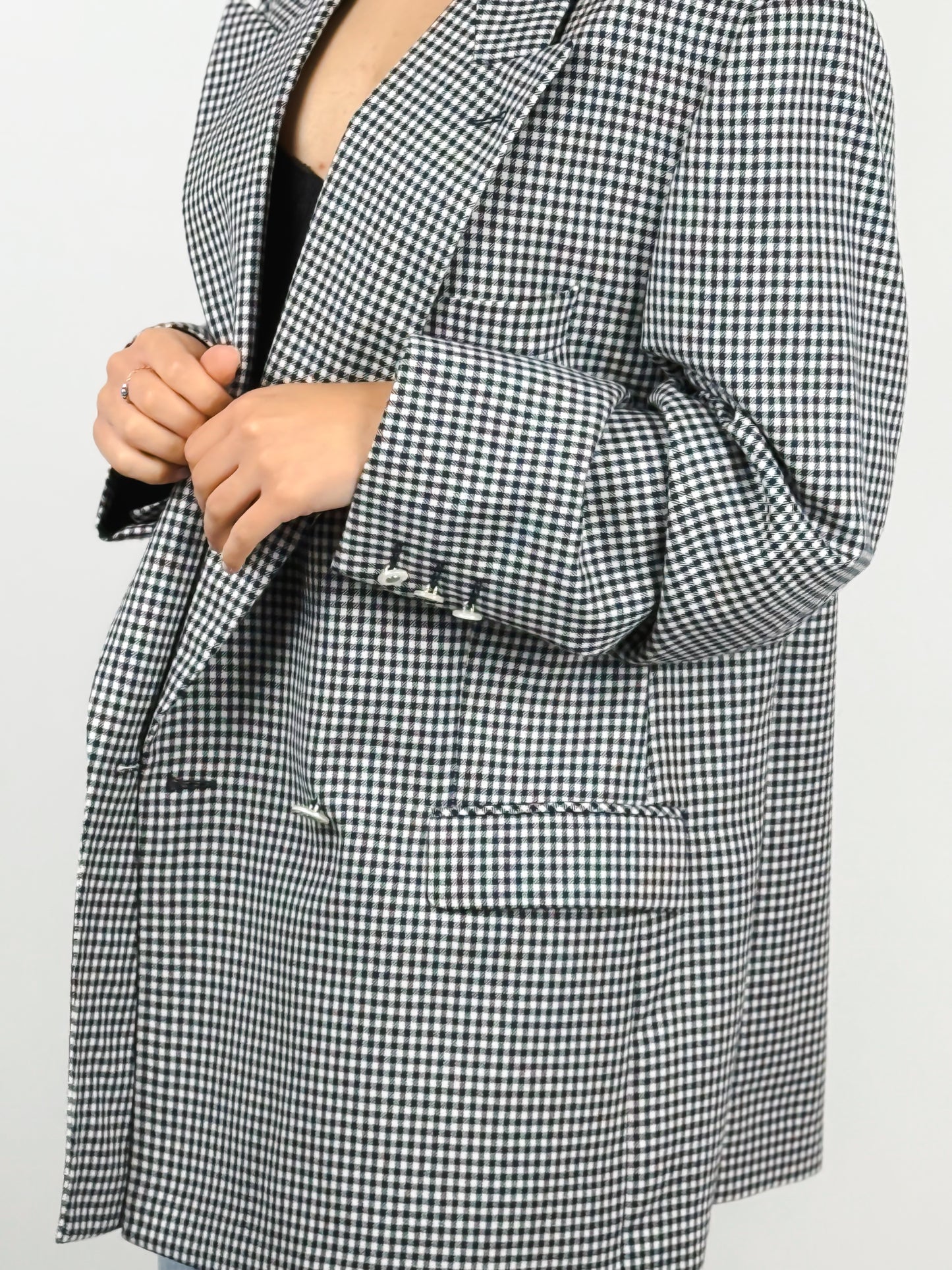BLAZER ANNI '90 A QUADRETTI BIANCHI E BLU