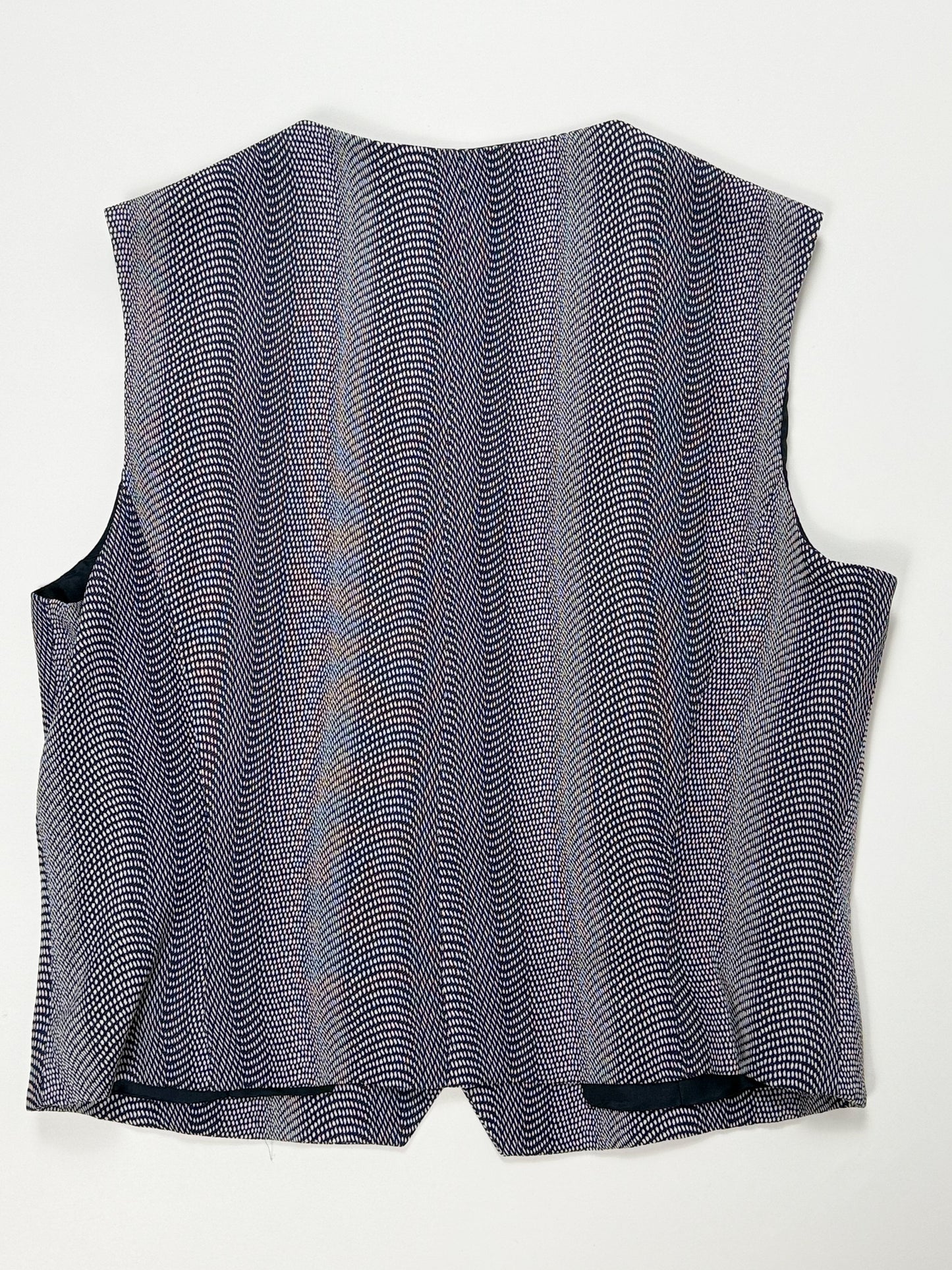 GILET A FANTASIA BLU VINTAGE