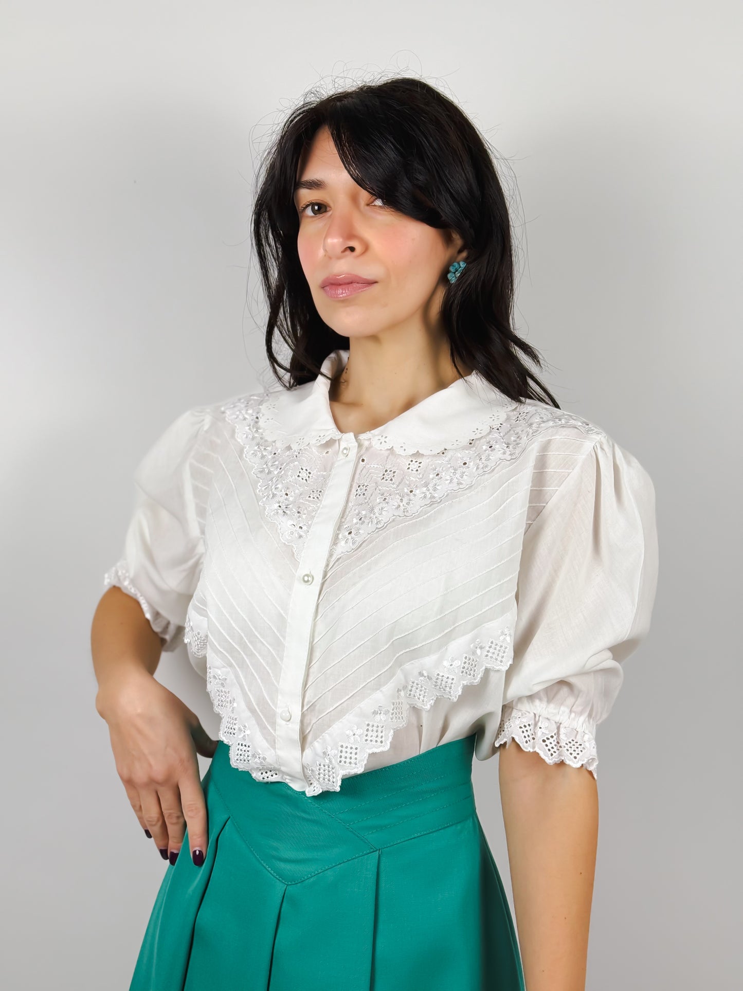 LIGHT BLUE CLIP-ON EARRINGS