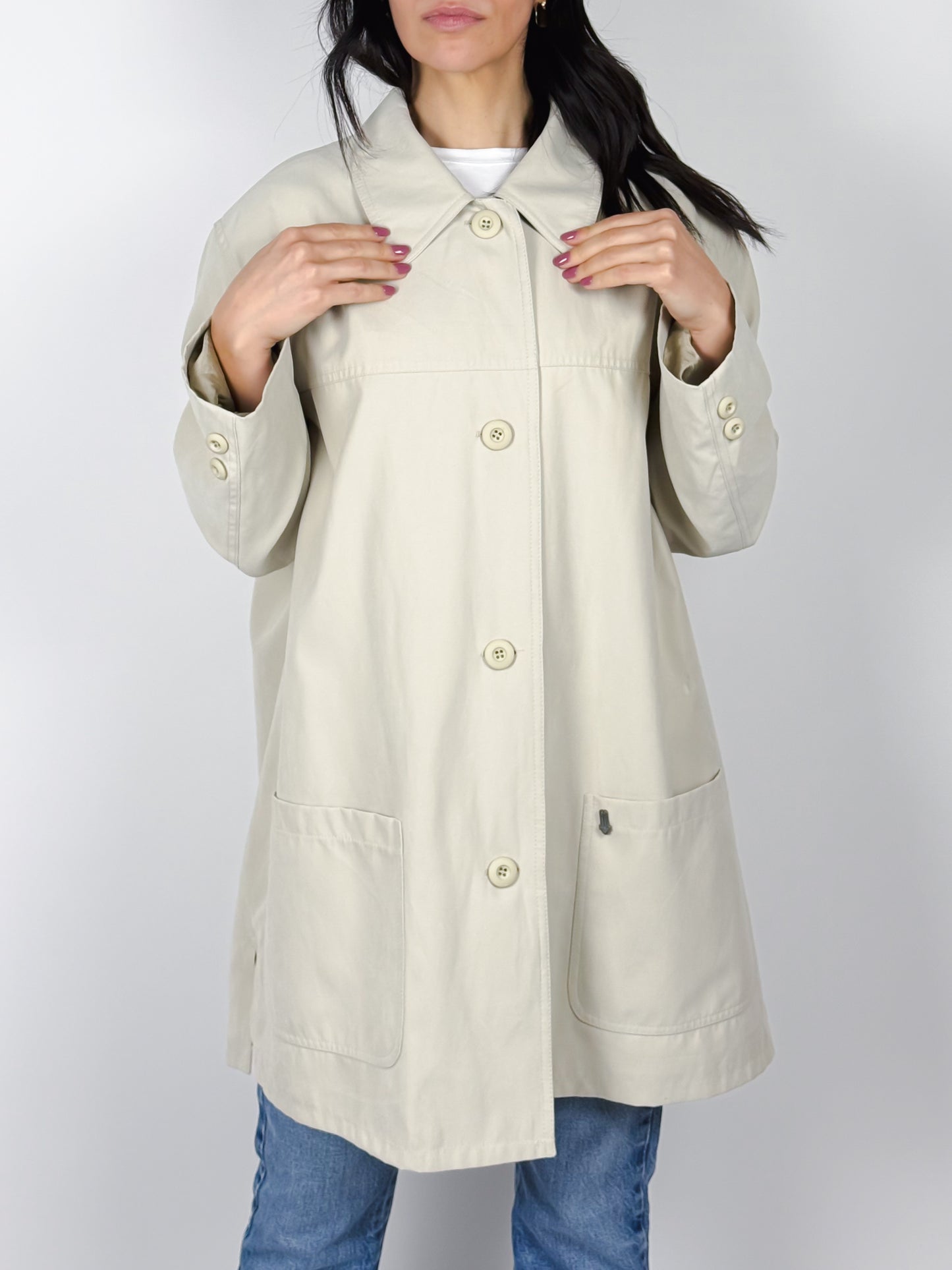 TRENCH BEIGE CORTO