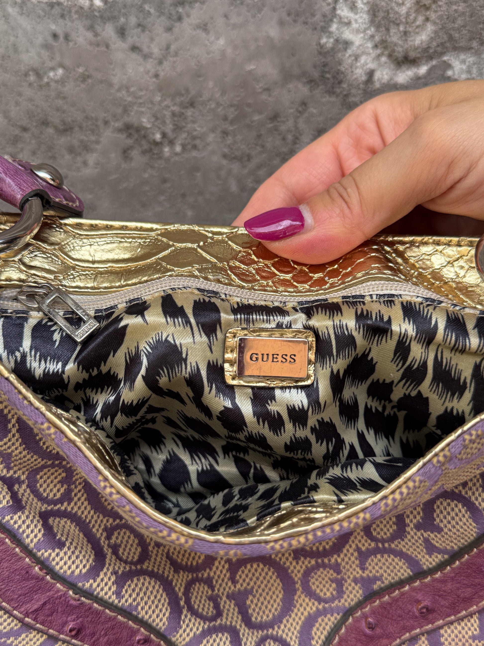 interno borsa guess vintage