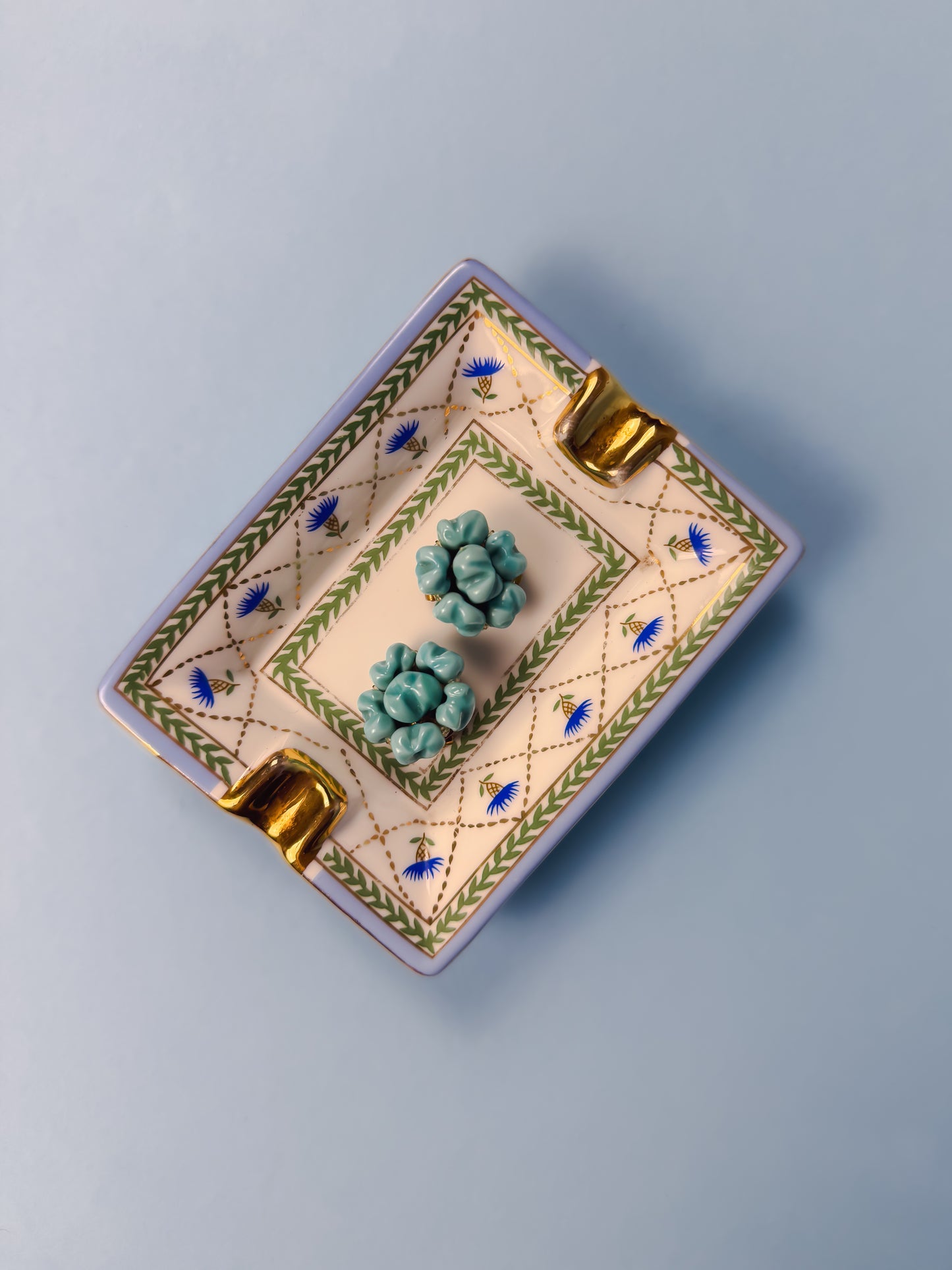 LIGHT BLUE CLIP-ON EARRINGS