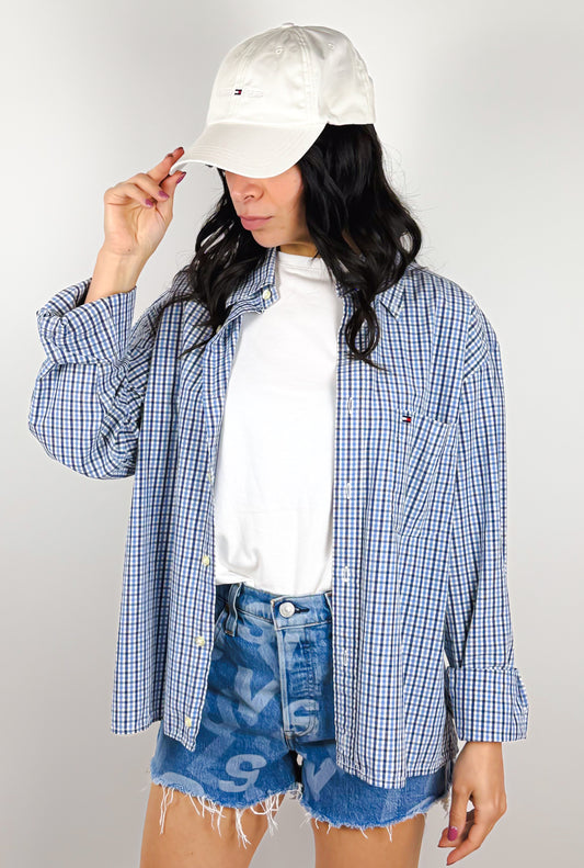 CAPPELLO CON VISIERA TOMMY HILFIGER BIANCO IN COTONE