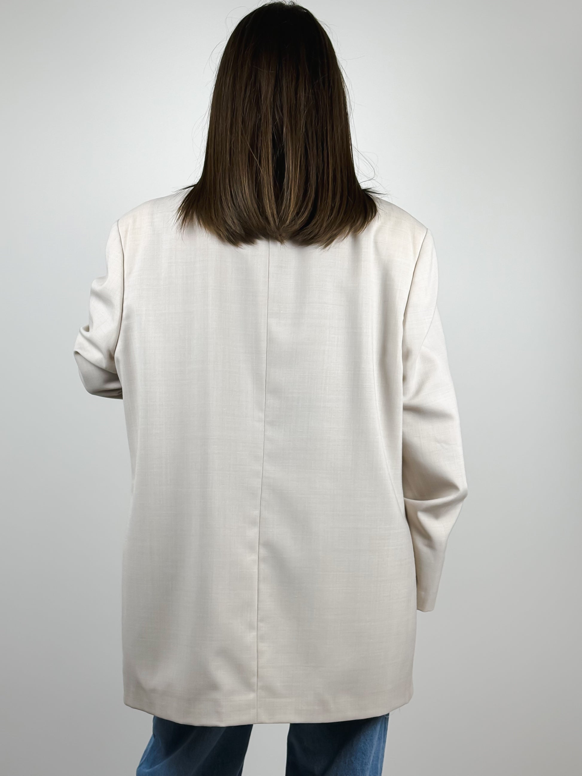 BLAZER BEIGE SPALLINE IMBOTTITE ANNI 90