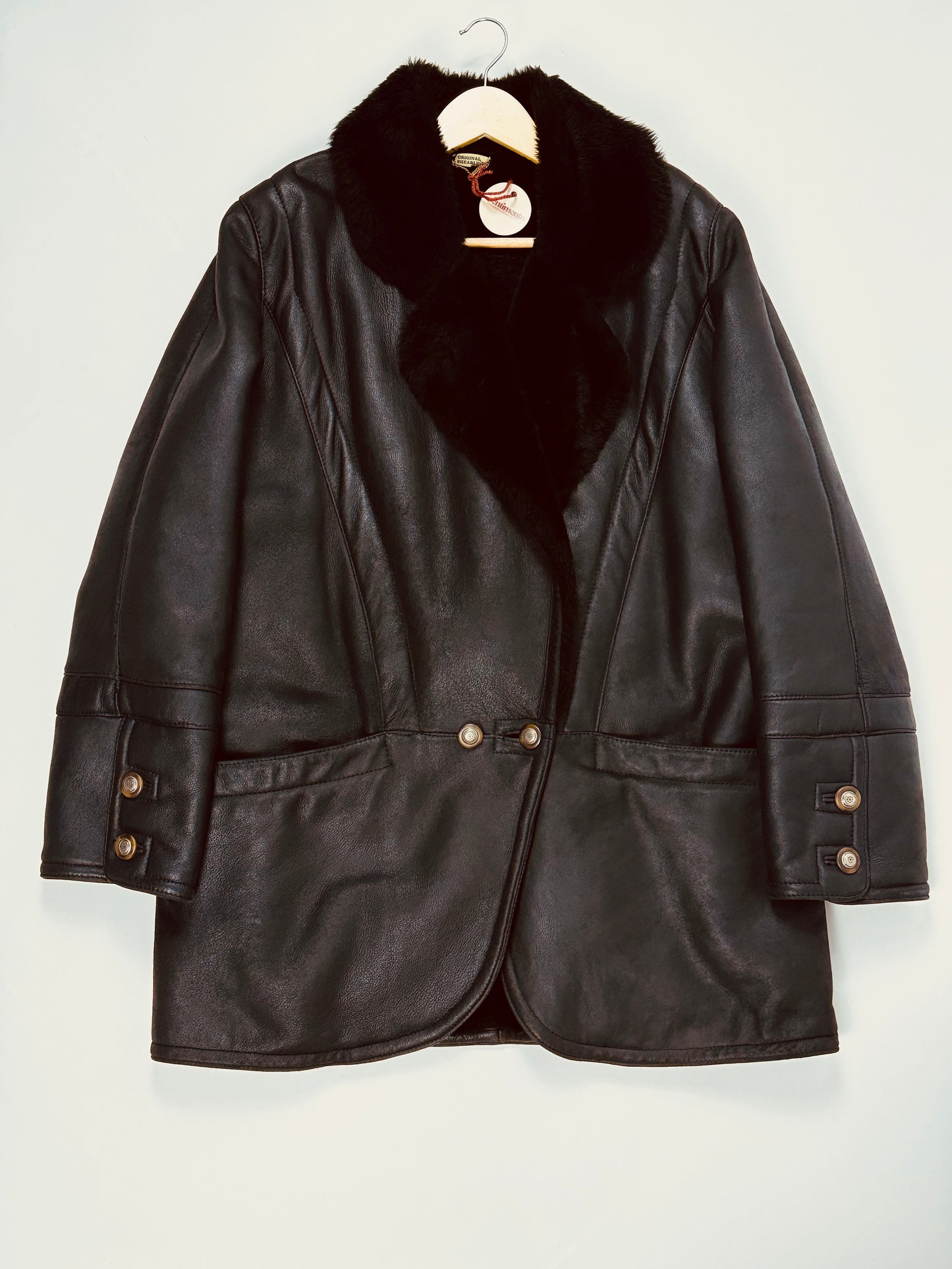 Montone Nero Original Shearling Vintage Donna