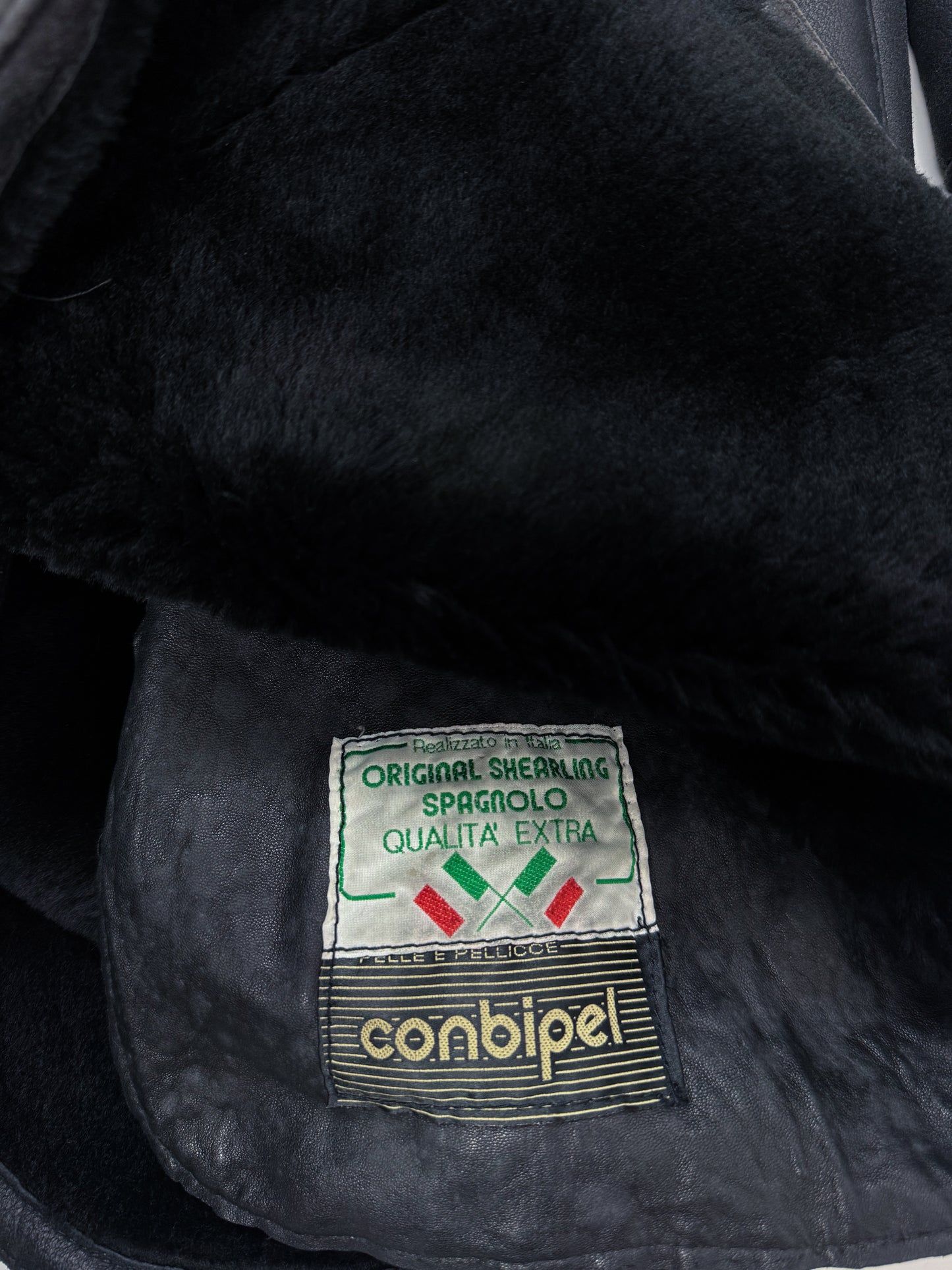 Montone Nero Original Shearling Vintage Donna