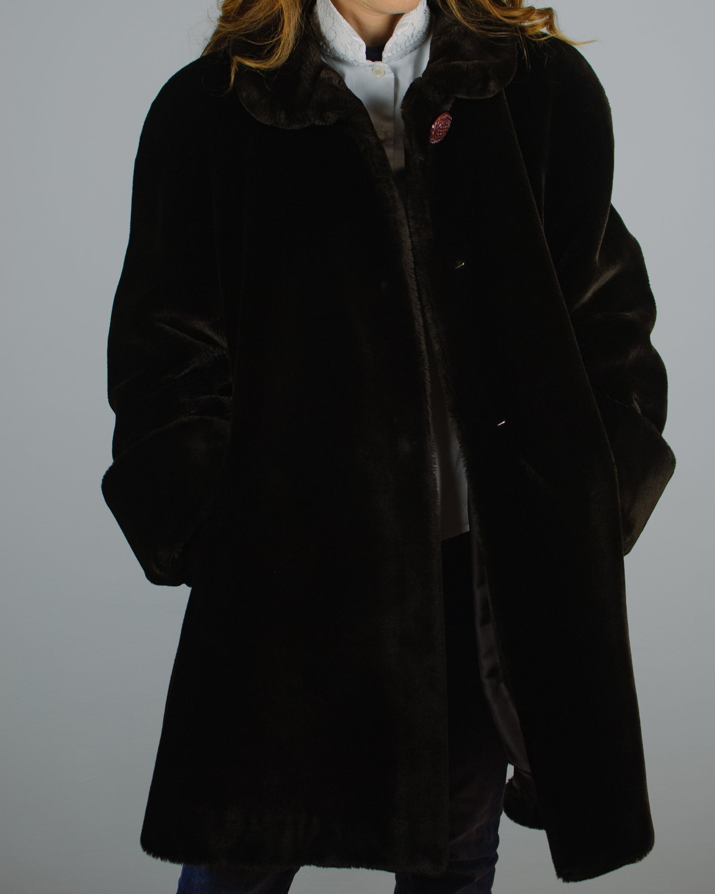 PELLICCIA SINTETICA MARRONE