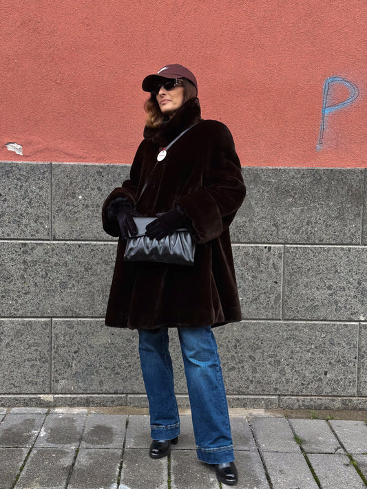 PELLICCIA SINTETICA MARRONE