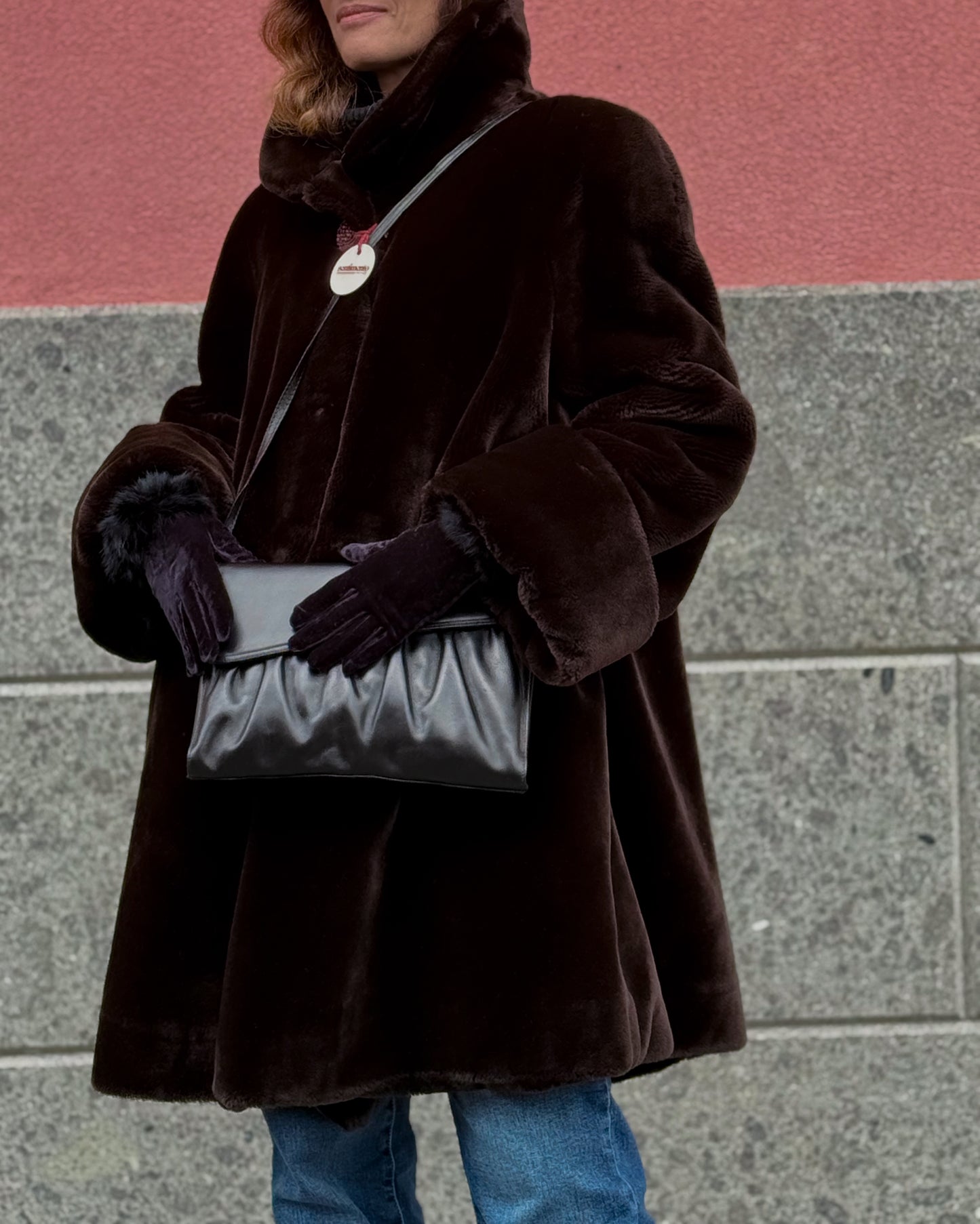 PELLICCIA SINTETICA MARRONE