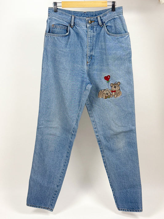 Jeans Vintage Anni ’90 con Ricamo Orsetti