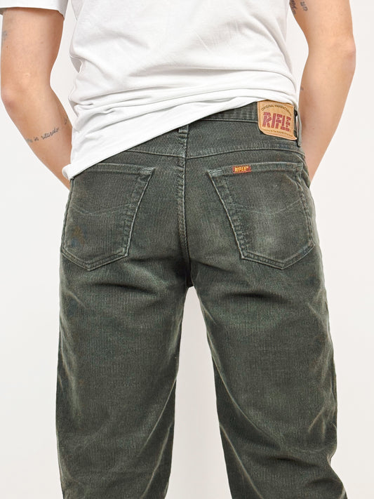 PANTALONI VELLUTO A COSTE RIFLE