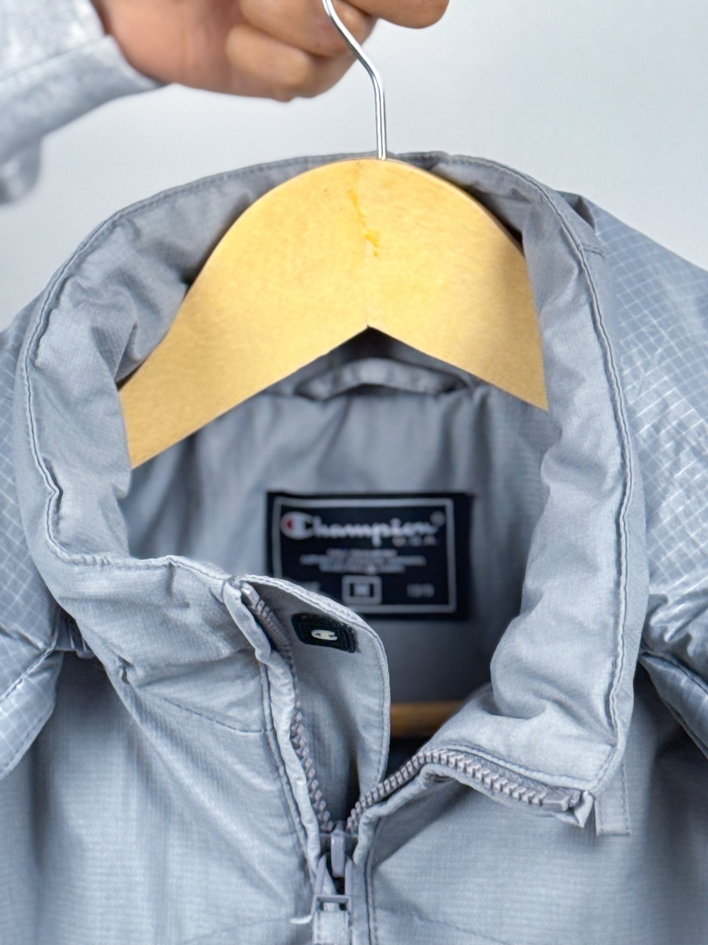 Smanicato Donna Vintage Champion Anni '90 con Cappuccio