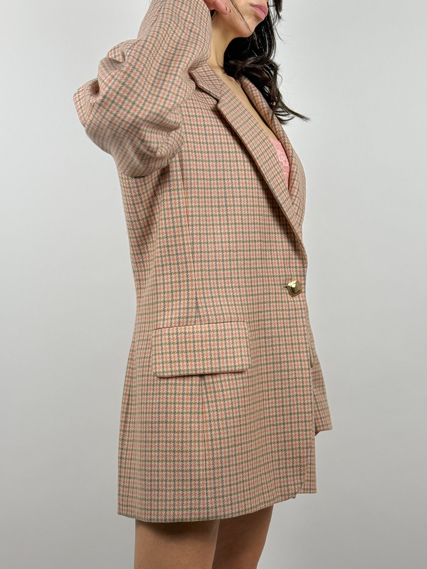 Blazer Vintage Donna a Quadri Anni '90 - Made in Italy